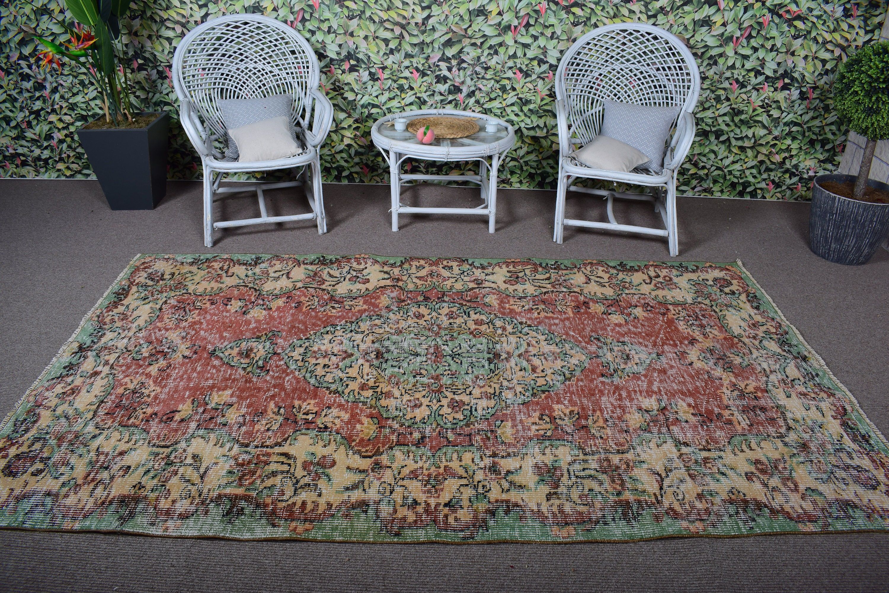 Dining Room Rugs, 5.3x8.9 ft Large Rugs, Large Boho Rugs, Vintage Rugs, Turkish Rugs, Oriental Rugs, Brown Statement Rugs, Boho Rug