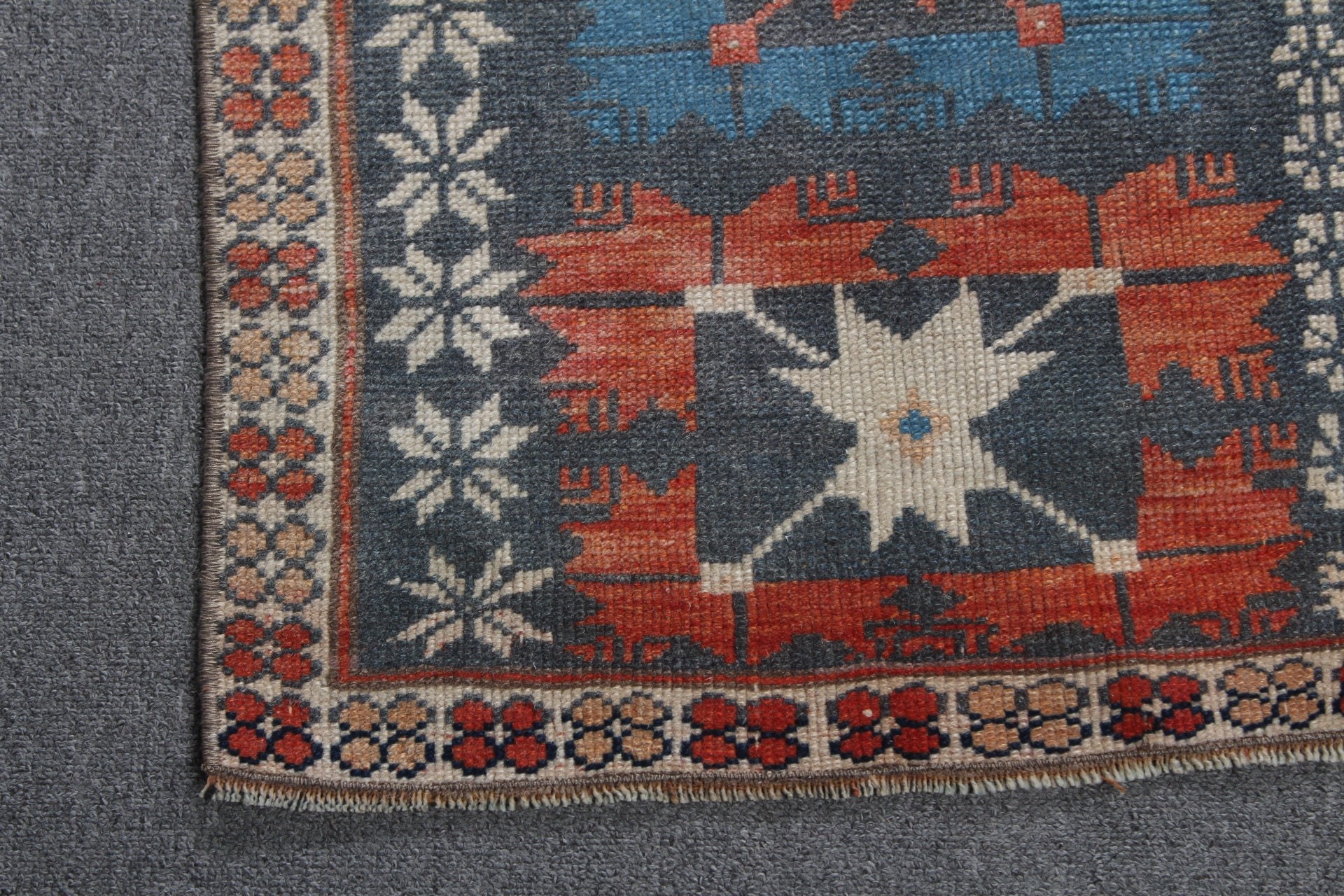 Vintage Rug, Entry Rugs, Oriental Rug, Floor Rug, Rugs for Car Mat, 1.7x4.6 ft Small Rug, Gray Home Decor Rug, Turkish Rugs, Bedroom Rugs