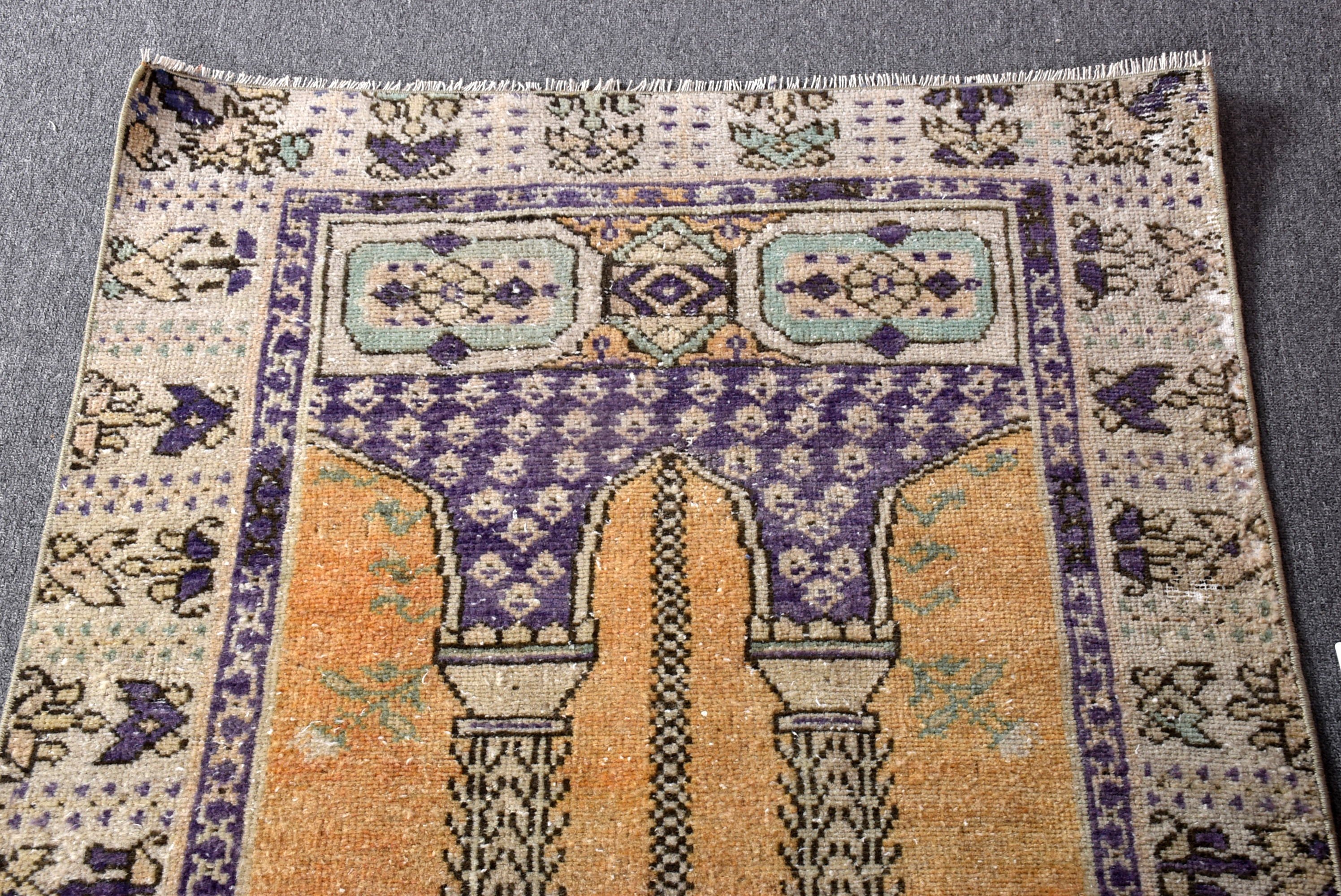 Yatak Odası Halısı, Lüks Halı, Giriş Halıları, Yün Halılar, Turuncu Geometrik Halılar, Vintage Halılar, Türk Halıları, Organik Halılar, 2,8x5,8 ft Vurgulu Halılar