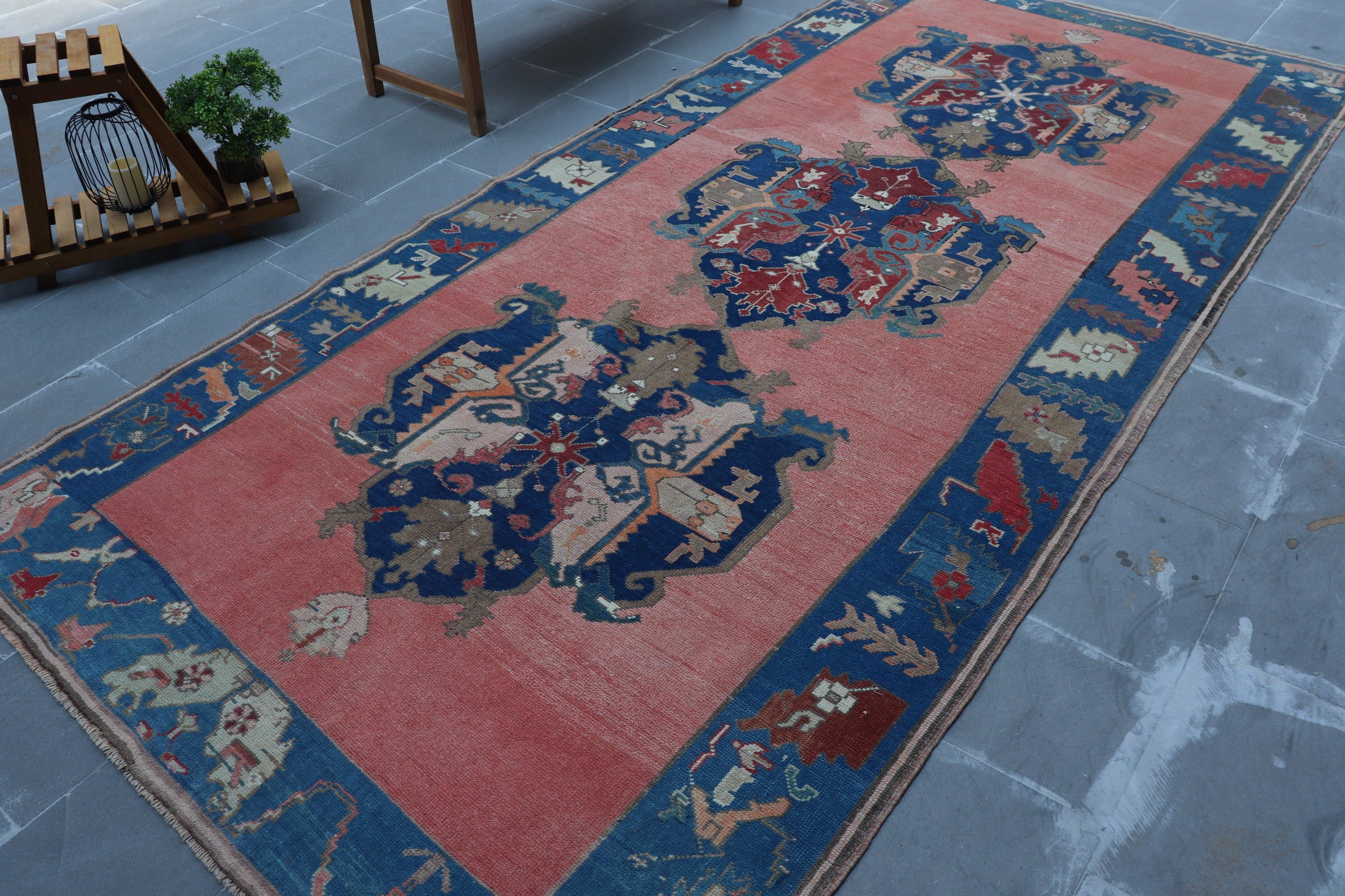 Living Room Rug, Rugs for Salon, Turkish Rugs, Orange Anatolian Rug, Oushak Rug, 5.5x11.8 ft Large Rug, Old Rug, Vintage Rugs, Bedroom Rug