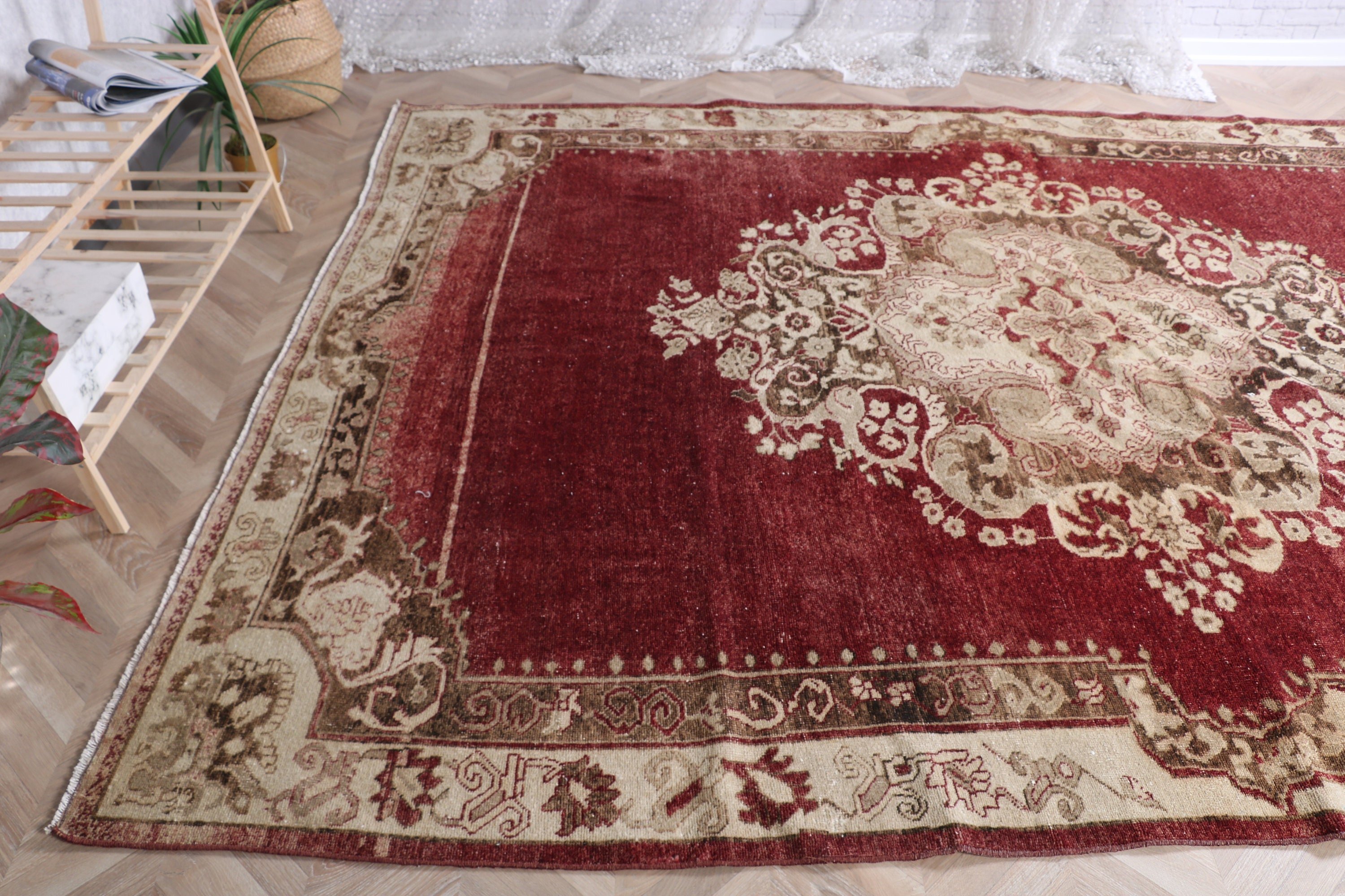 Flatweave Rug, Salon Rugs, 7.6x11 ft Oversize Rugs, Vintage Rug, Oversize Vintage Rug, Turkish Rugs, Red Luxury Rugs, Home Decor Rug