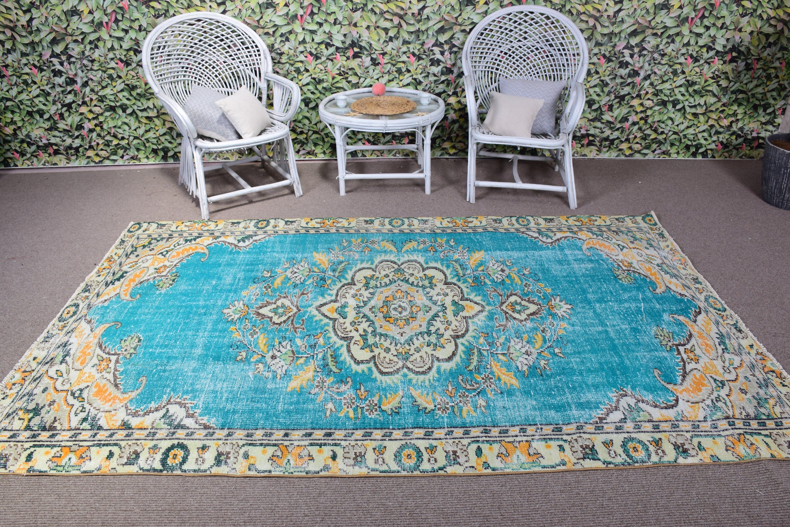 5.5x8.8 ft Büyük Halılar, Egzotik Halı, Yeşil Antika Halılar, Türk Halısı, Vintage Halı, Yatak Odası Halıları, Modern Halılar, Oturma Odası Halıları, Düz Dokuma Halı