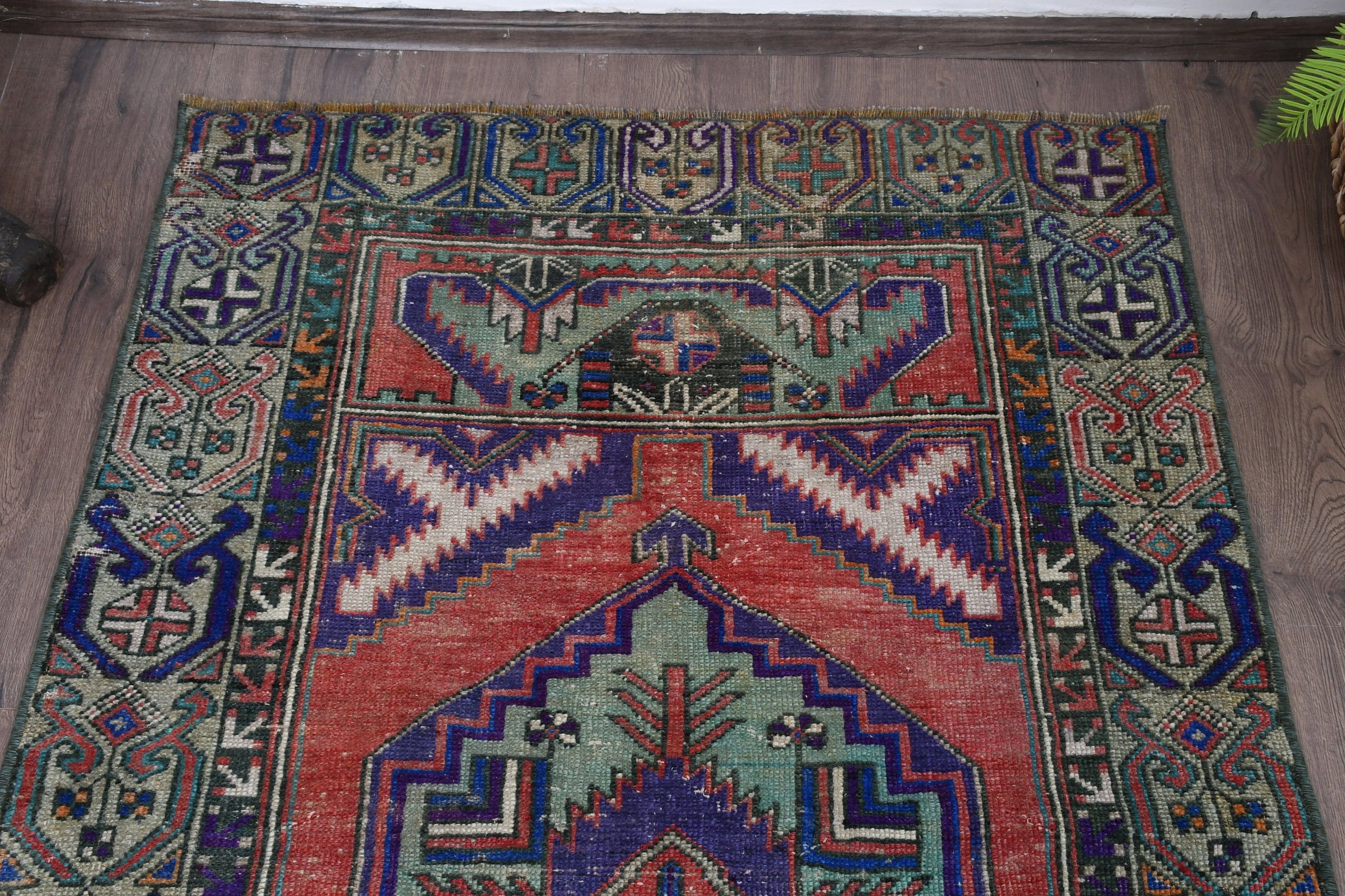 Yeşil 3.3x5.3 ft Accent Halı, Çocuk Odası Halıları, Türk Halısı, Vintage Halı, Çocuk Odası Halıları, Mutfak Halısı, Havalı Halı