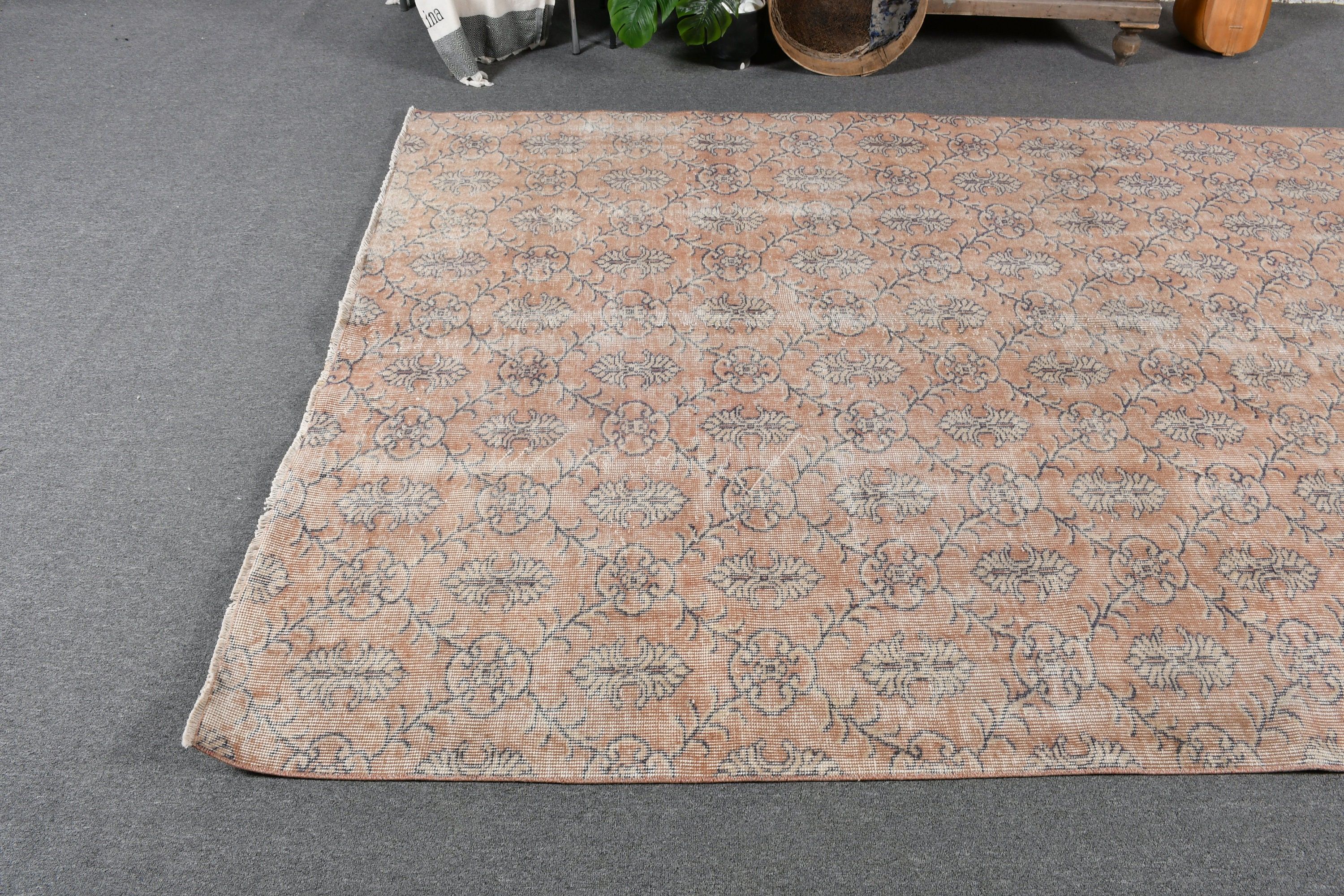 5.8x9 ft Büyük Halı, Oturma Odası Halısı, Türk Halısı, Ev Dekor Halısı, Salon Halısı, Vintage Halı, Yün Halı, Kırmızı Anadolu Halısı, Vintage Dekor Halıları