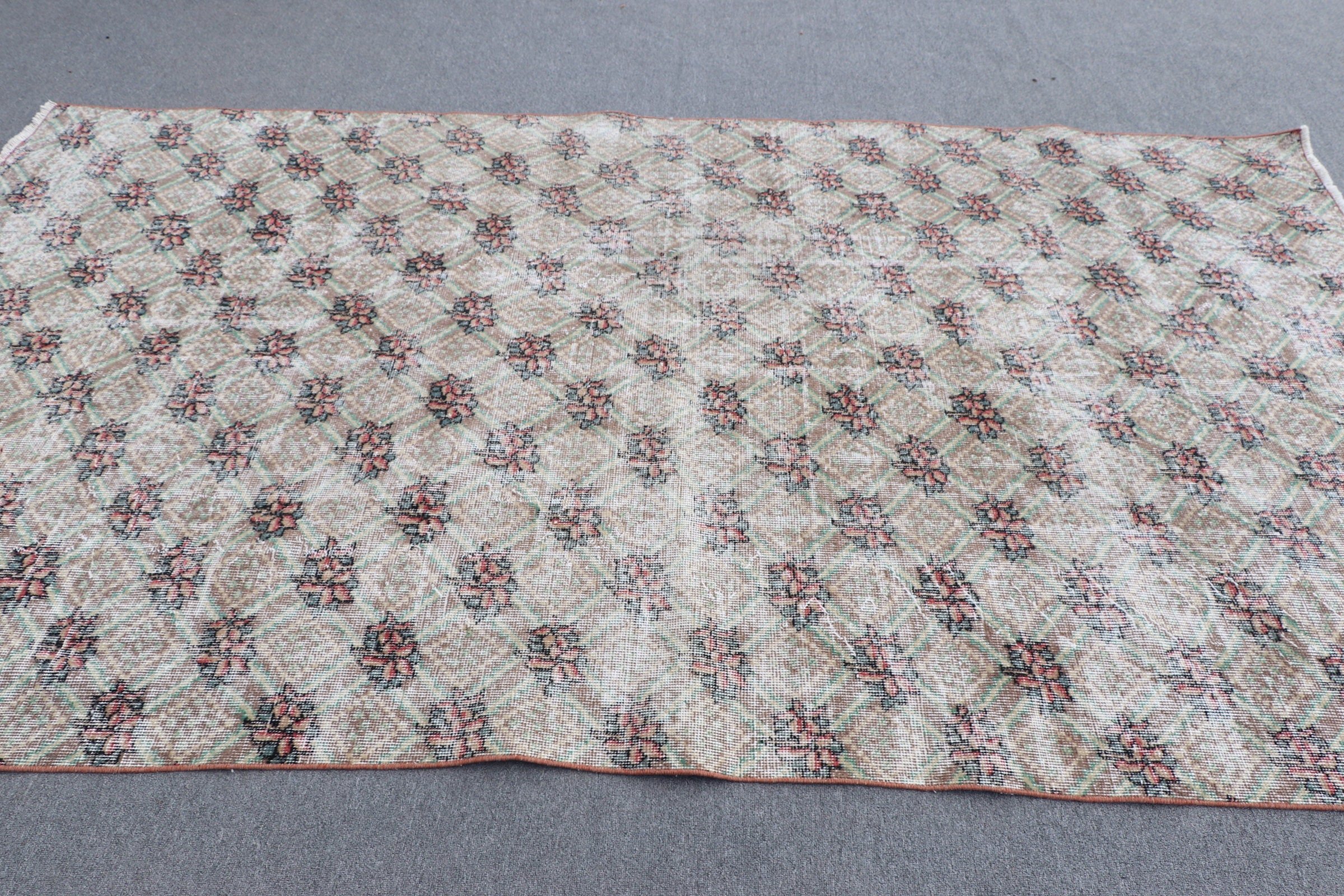 Oryantal Halı, Kırmızı Mutfak Halıları, Salon Halısı, Oturma Odası Halısı, Eklektik Halı, 5.6x9.7 ft Büyük Halı, Vintage Halılar, Türk Halıları