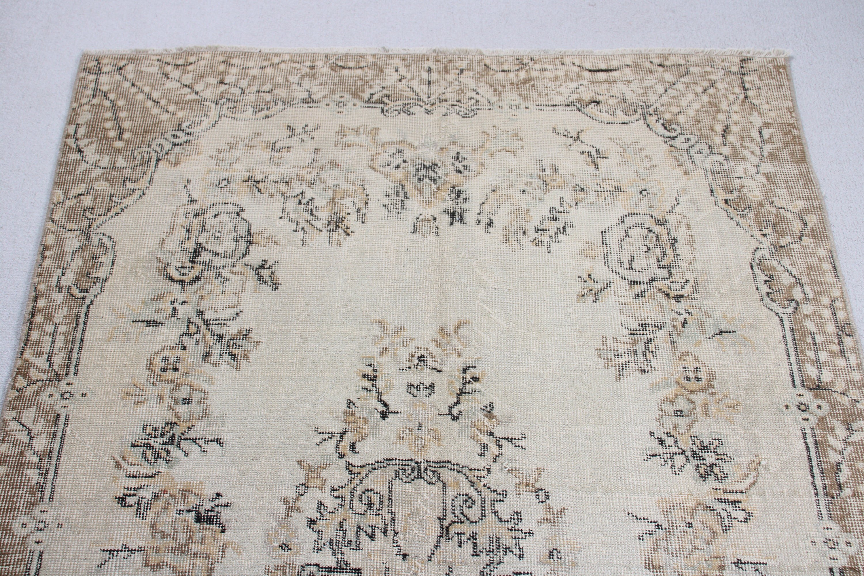 Türk Halısı, Ev Dekorasyonu Halıları, 4.6x8.2 ft Alan Halıları, Yemek Odası Halıları, Bej Modern Halılar, Vintage Halılar, Çocuk Halısı