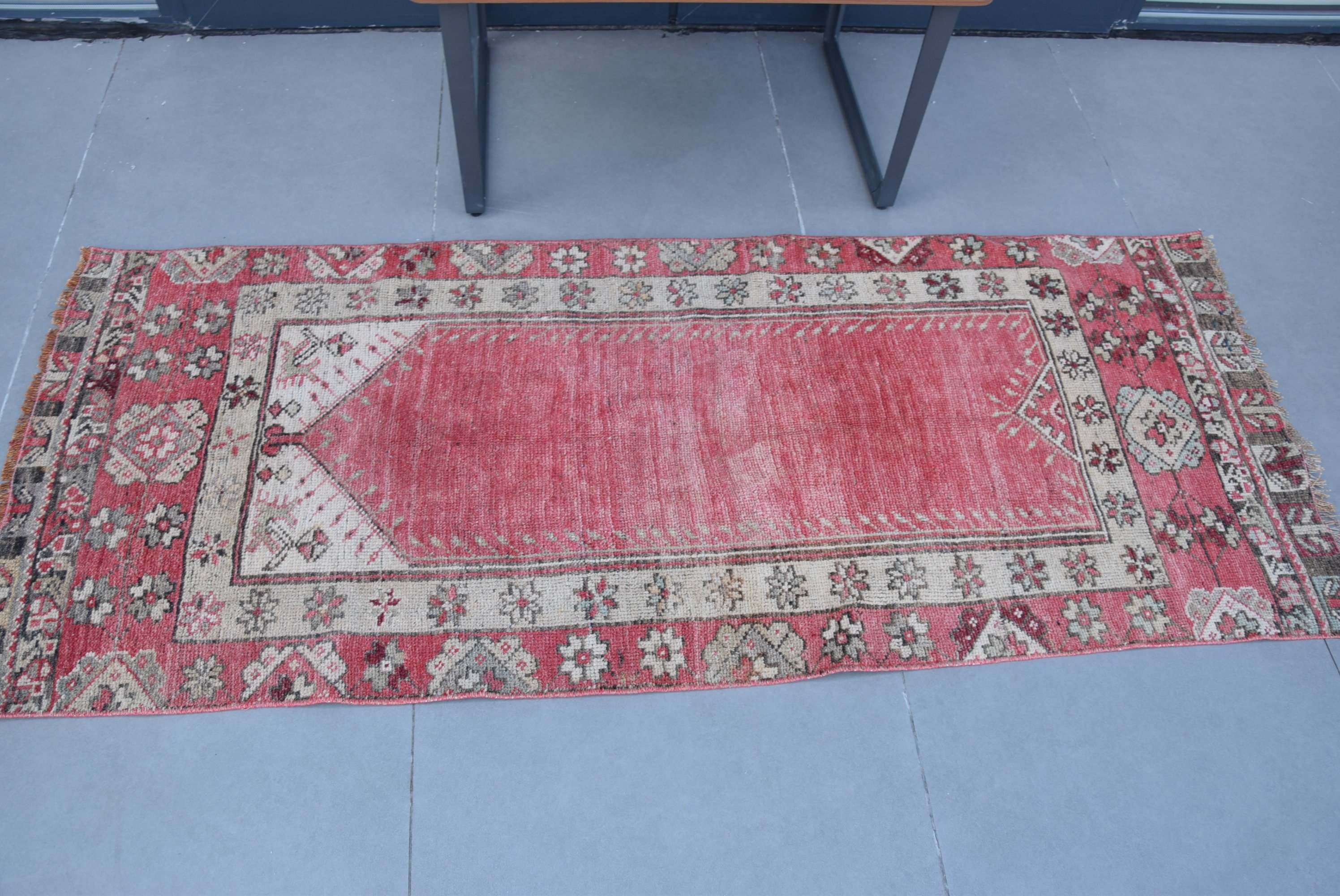 Vintage Rug, Kitchen Rugs, Turkish Rug, Red Moroccan Rug, Rugs for Corridor, Stair Rug, Home Decor Rug, 2.4x6.1 ft Runner Rug, Cool Rug