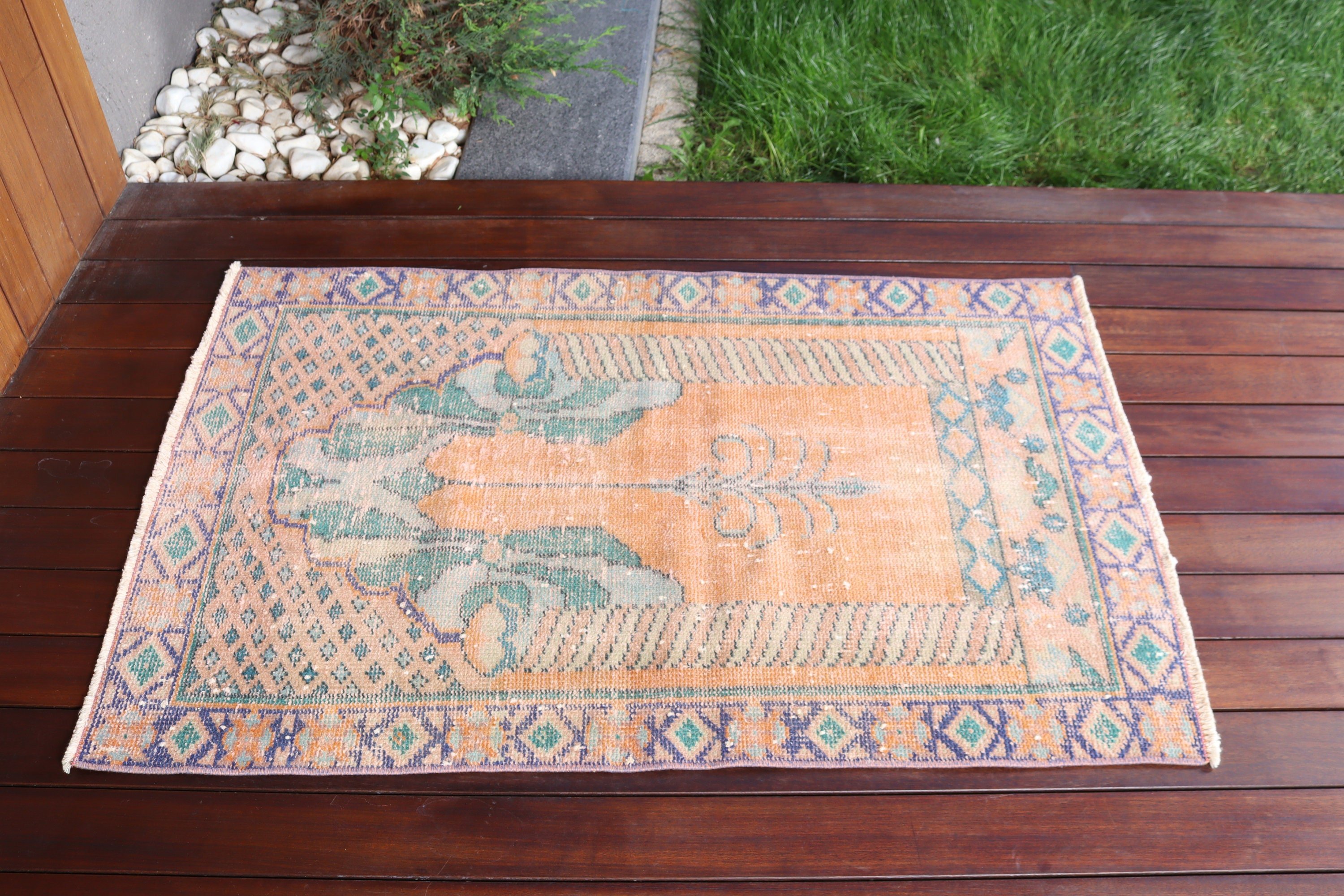 Düz Dokuma Halı, Kapı Paspası Halıları, Araba Paspas Halısı, Turuncu Düz Dokuma Halıları, 2.6x3.9 ft Küçük Halılar, Türk Halısı, Mutfak Halısı, Vintage Halı, Ofis Halıları