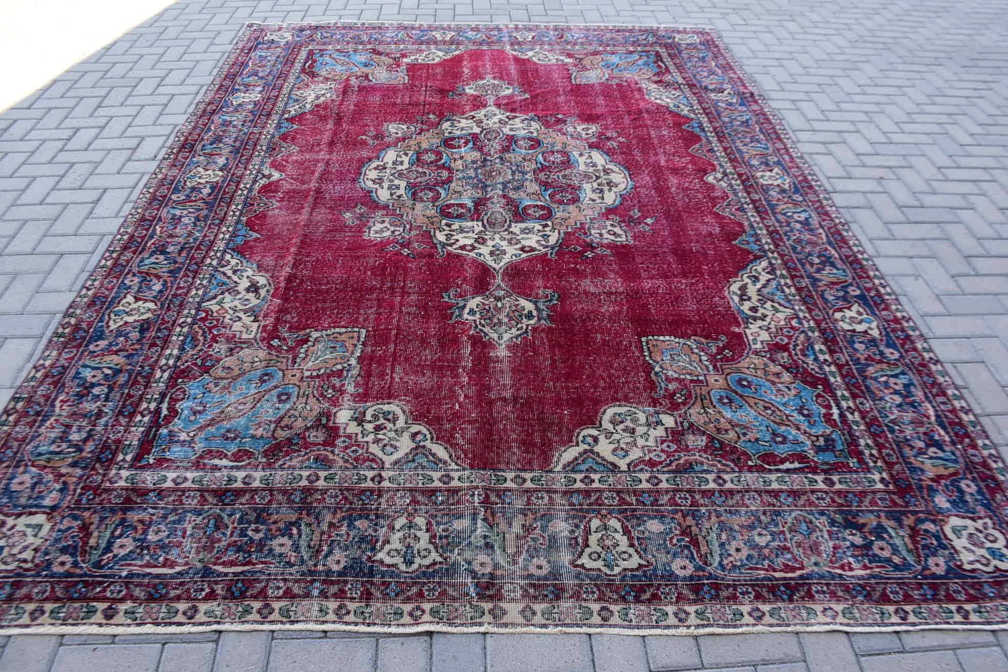 Turkish Rug, Rugs for Dining Room, Salon Rug, Home Decor Rug, Saloon Rug, Ethnic Rug, Vintage Rugs, 8.1x11.3 ft Oversize Rug, Bedroom Rugs