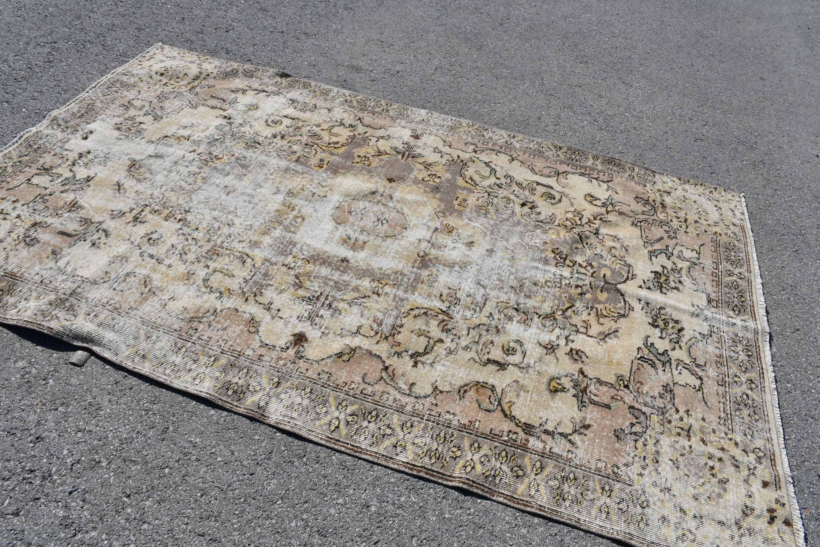 Living Room Rug, Dining Room Rug, Vintage Rug, Turkish Rug, Floor Rug, Bedroom Rug, Moroccan Rugs, Pink Moroccan Rug, 5.2x8.5 ft Large Rug
