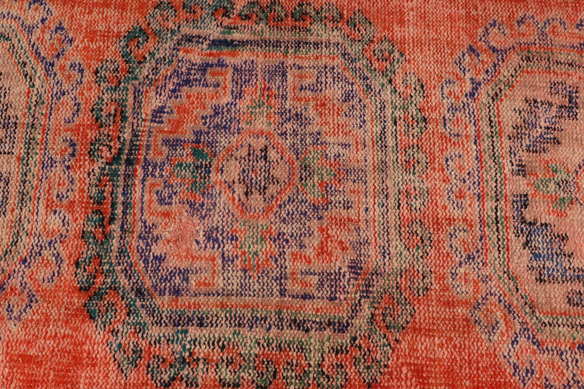 Vintage Rug, Turkish Rug, Orange Anatolian Rug, Nursery Rug, Wool Rug, Bedroom Rug, 2.8x5.9 ft Accent Rugs, Rugs for Entry, Floor Rug