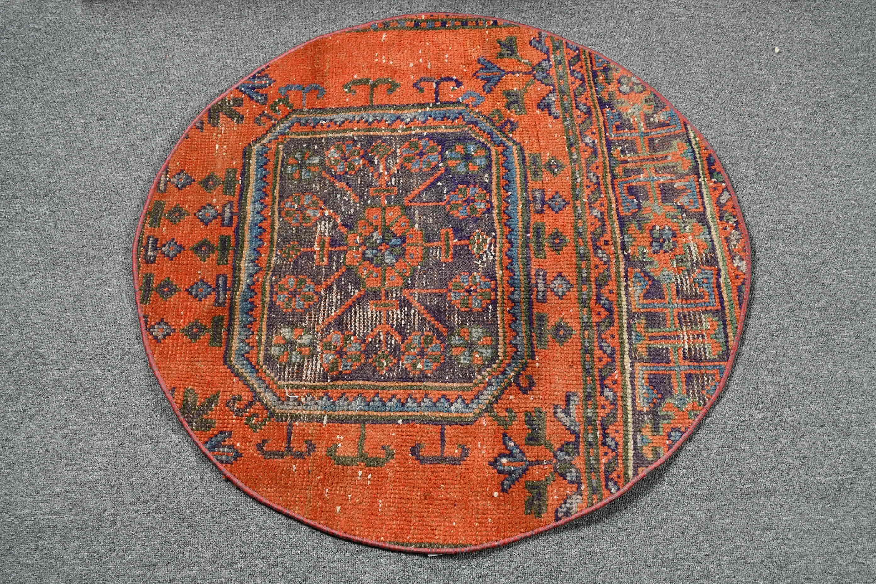 Türk Halıları, Duvara Asılı Halılar, Vintage Halılar, Mutfak Halısı, Kırmızı 2.8x2.8 ft Küçük Halılar, Ofis Halısı, Çocuk Halısı