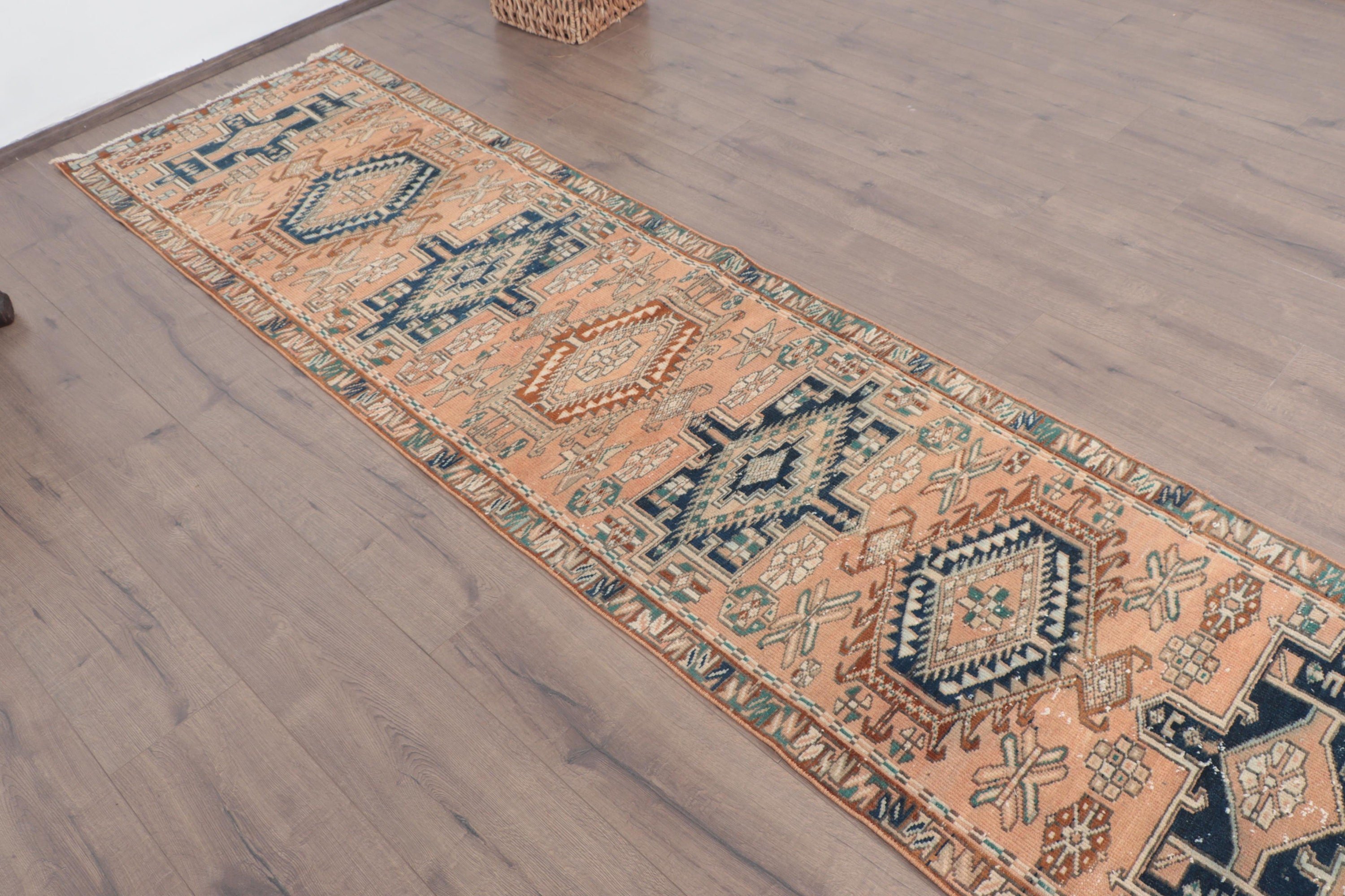 Corridor Rug, Beige Bedroom Rug, Turkish Rug, Boho Rug, Floor Rugs, Antique Rugs, Vintage Rug, 2.3x9.1 ft Runner Rugs, Vintage Runner Rug