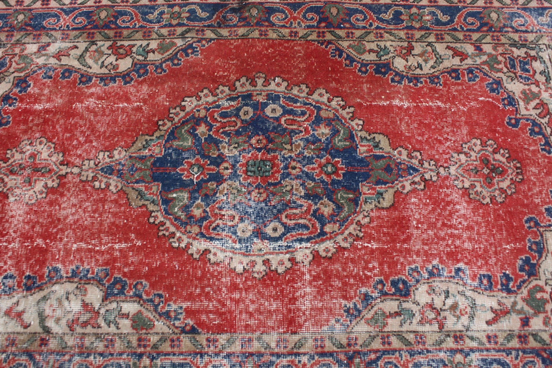 Mutfak Halısı, Mutfak Halıları, Türk Halısı, Pastel Halı, Kırmızı 3,6x6,5 ft Accent Halı, Fas Halısı, Giriş Halısı, Vintage Halı