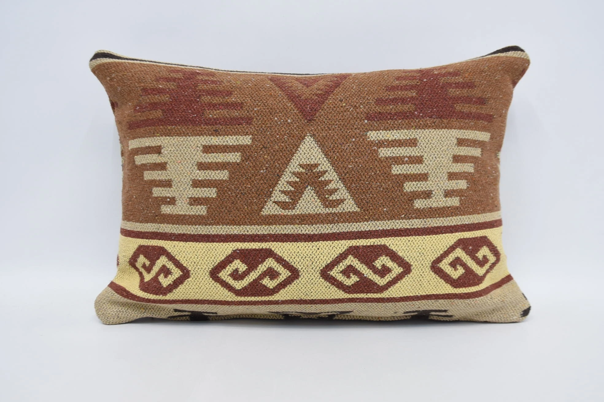 Gift Pillow, 16"x24" Brown Pillow Case, Nautical Throw Cushion Case, Boho Pillow, Muted Cushion Cover, Antique Pillows