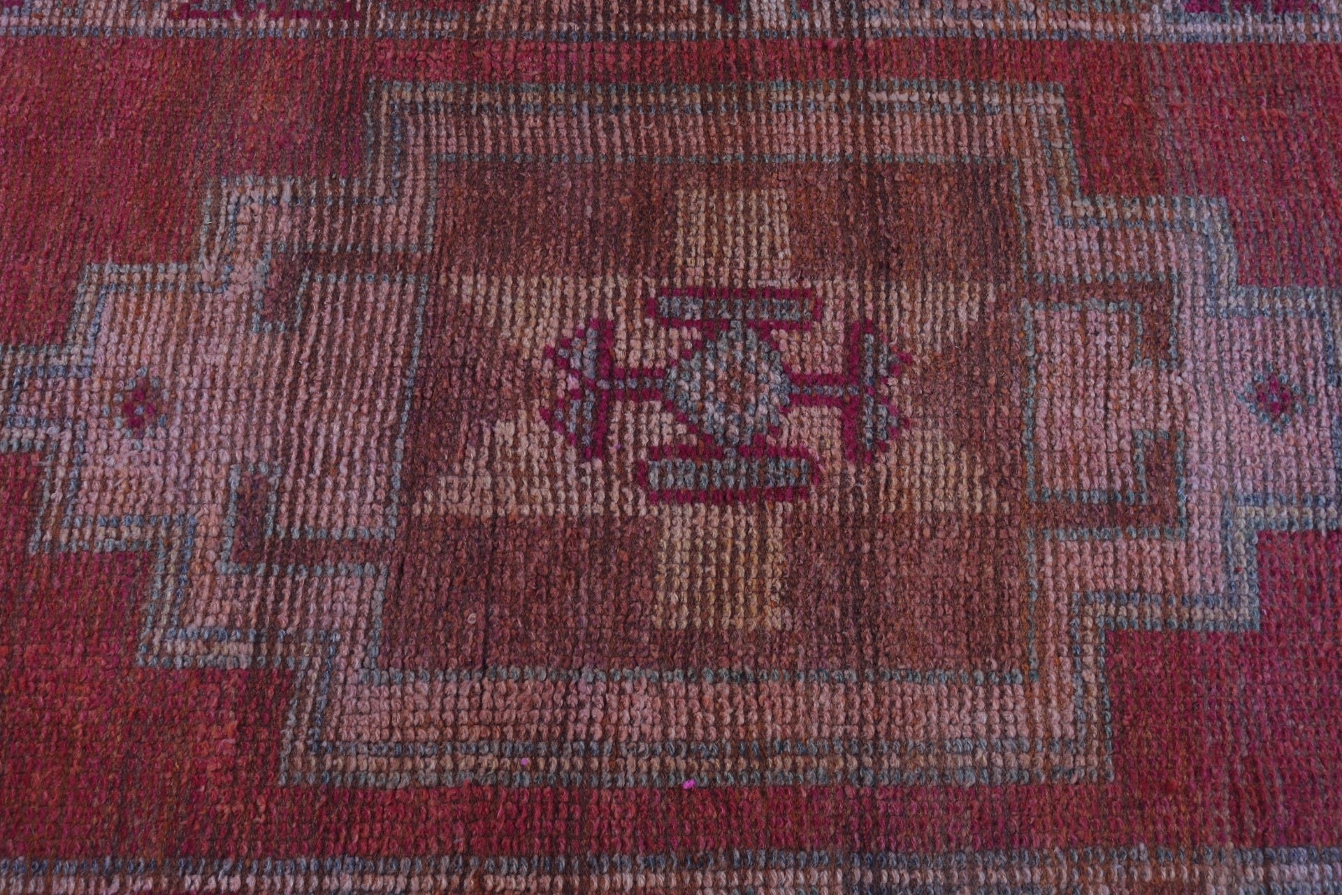 Ethnic Rug, Kitchen Rug, Vintage Rugs, Turkish Rugs, 2.8x12.1 ft Runner Rug, Vintage Runner Rug, Statement Rug, Pink Floor Rugs, Stair Rug