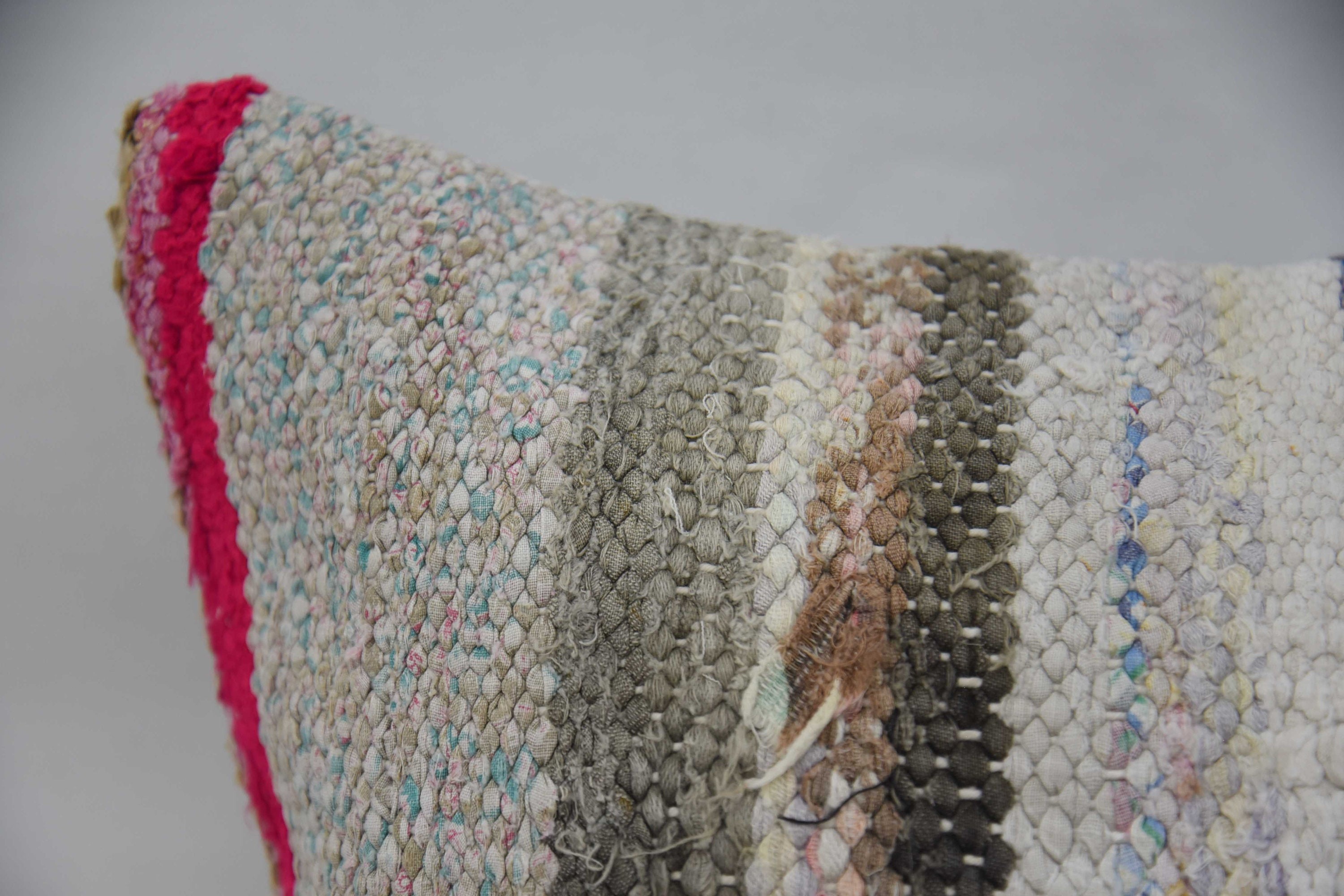 16"x24" Bronze Pillow Cover, Ethnical Kilim Rug Pillow, Crochet Pattern Pillow, Kilim Cushion Sham, Bed Pillow, Kilim Pillow Cover