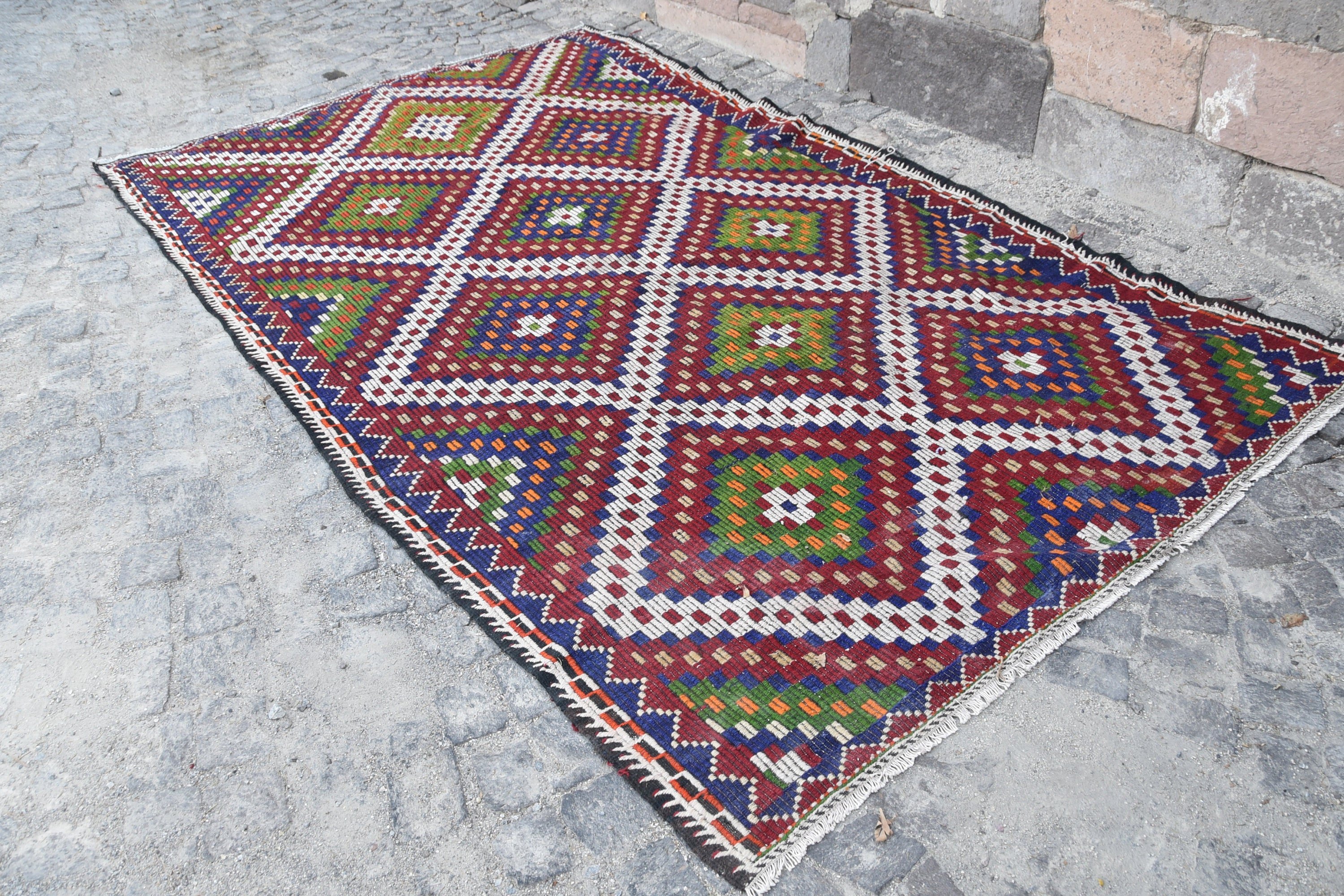 Yemek Odası Halıları, Türk Halıları, Antika Halılar, Yemek Odası Halıları, Yün Halı, 6.6x10.6 ft Büyük Halı, Salon Halısı, Kilim, Eski Halı, Vintage Halı