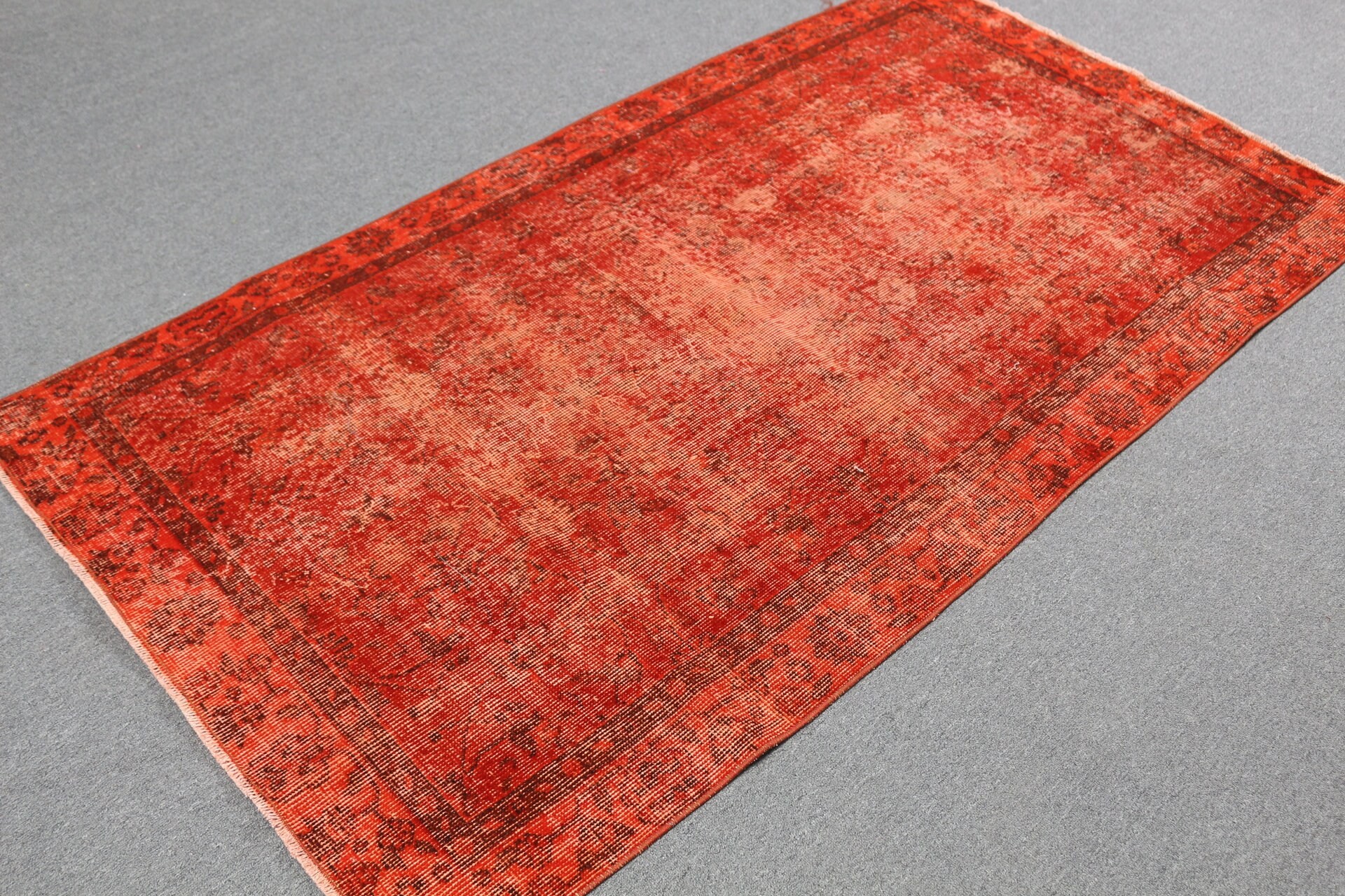 Yün Halı, Yatak Odası Halıları, Türk Halıları, 3,5x6,3 ft Accent Halı, Vintage Halı, Kırmızı Oryantal Halılar, Anadolu Halısı, Yatak Odası Halıları, Çocuk Halıları