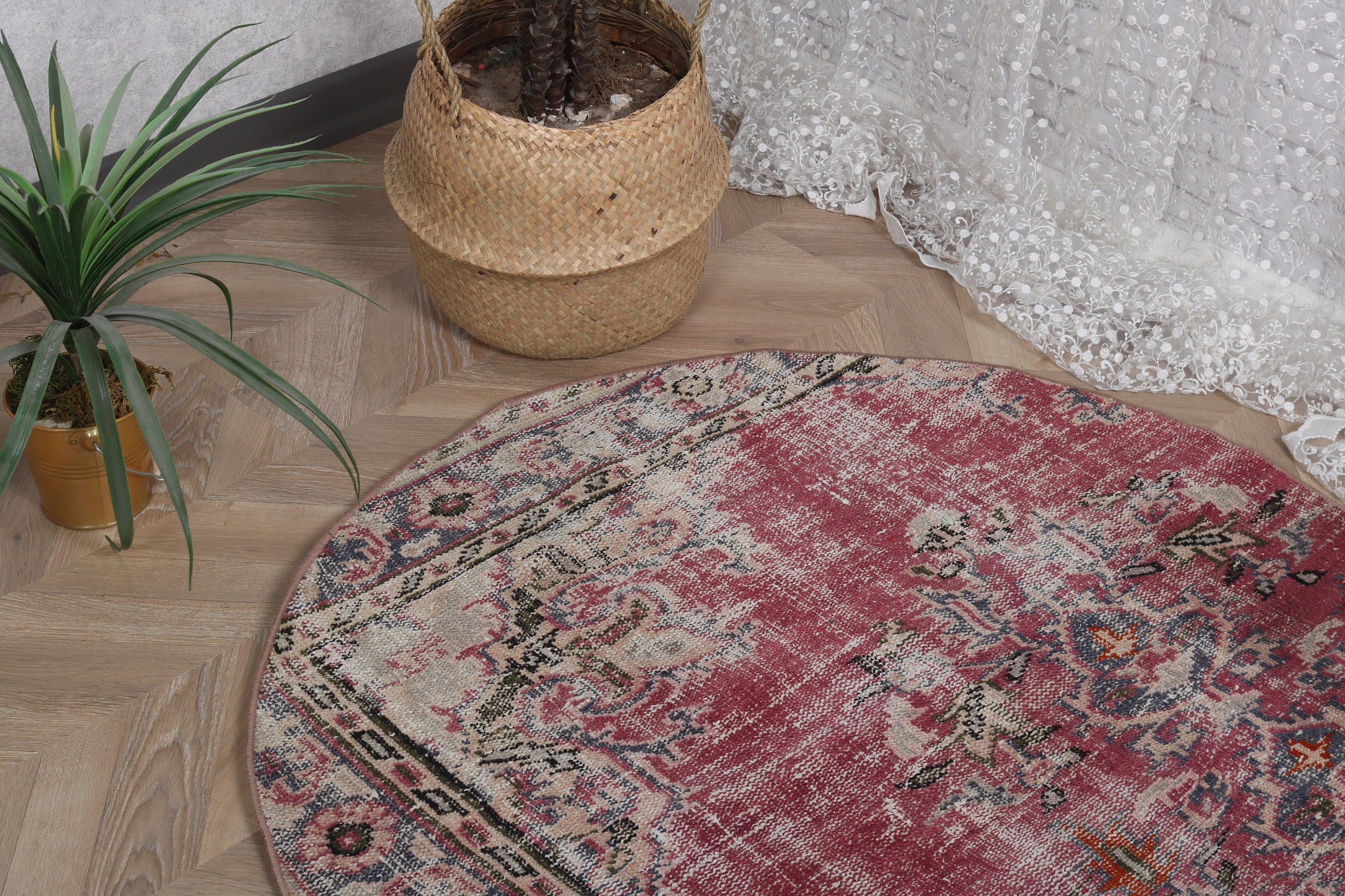 Küçük Vintage Halılar, Türk Halısı, 3.5x3.5 ft Küçük Halı, Küçük Boho Halıları, Mor Modern Halı, Ev Dekorasyonu Halıları, Boho Halısı, Vintage Halı