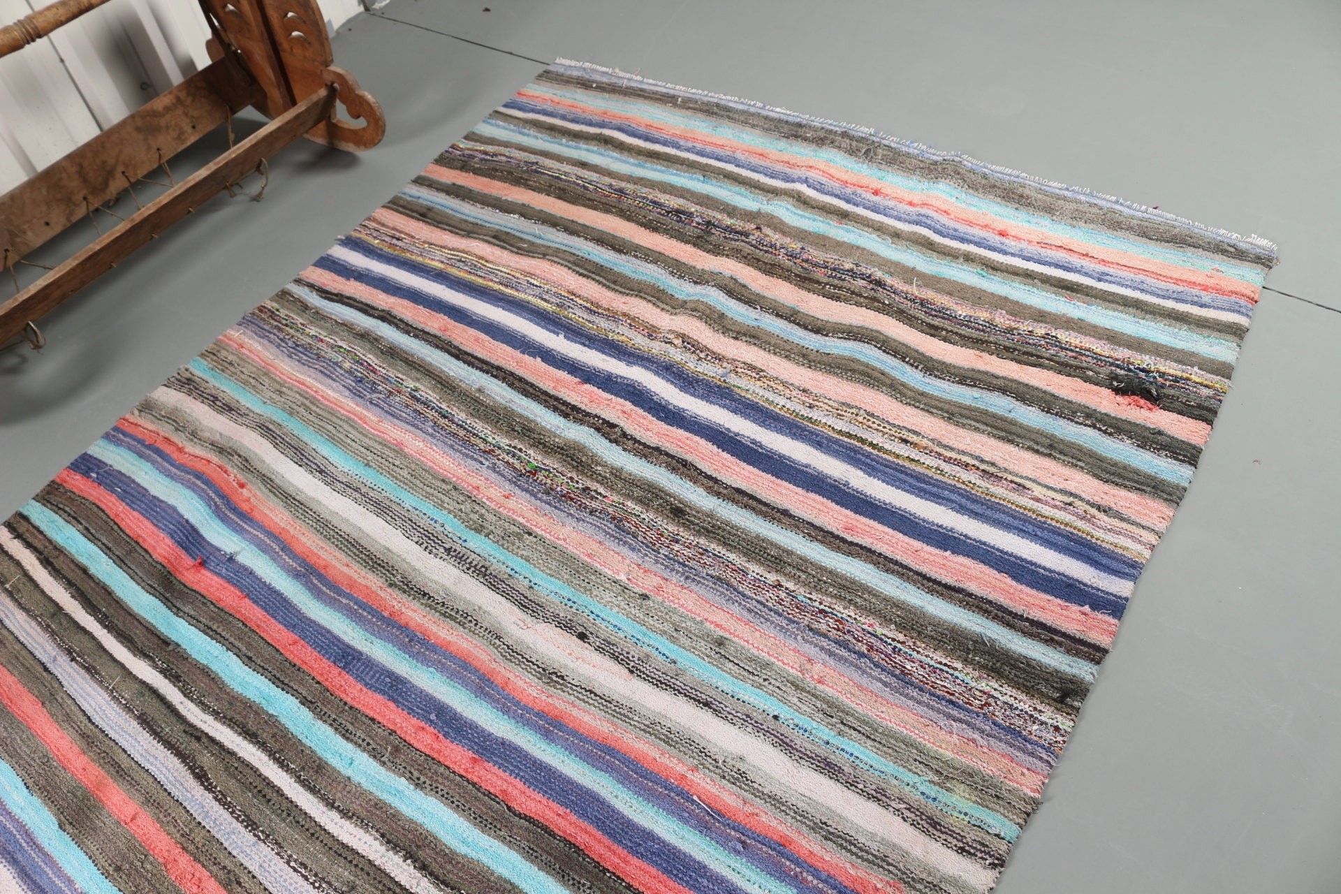 Yemek odası Kilim, Antik Kilim, Yatak odası Kilim, Nostaljik Kilim, Mavi Yatak odası Kilim, Yemek odası Kilim, 160x384 cm Salon Kilim