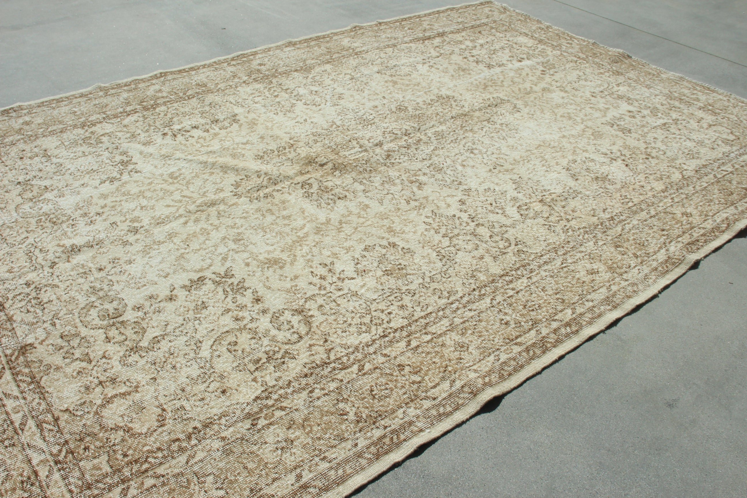 Dining Room Rug, Brown Bedroom Rugs, Antique Rug, Turkish Rugs, 6.8x10.6 ft Oversize Rugs, Boho Rugs, Salon Rug, Vintage Rugs