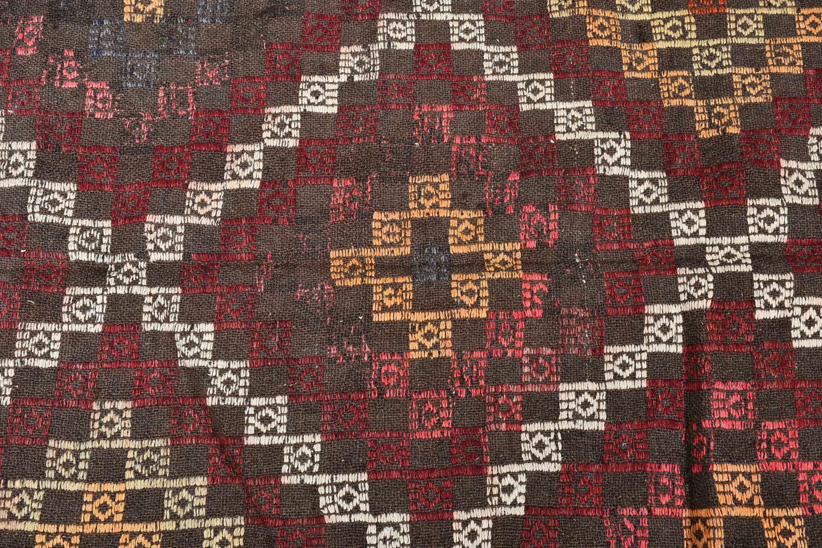 Giriş Kilim, Kahverengi Renkli Kilim, Yatak odası Kilim, Giriş Kilim, Uşak Kilim, Giriş Kilim, 108x181 cm Antre Kilim, Nostaljik Kilim