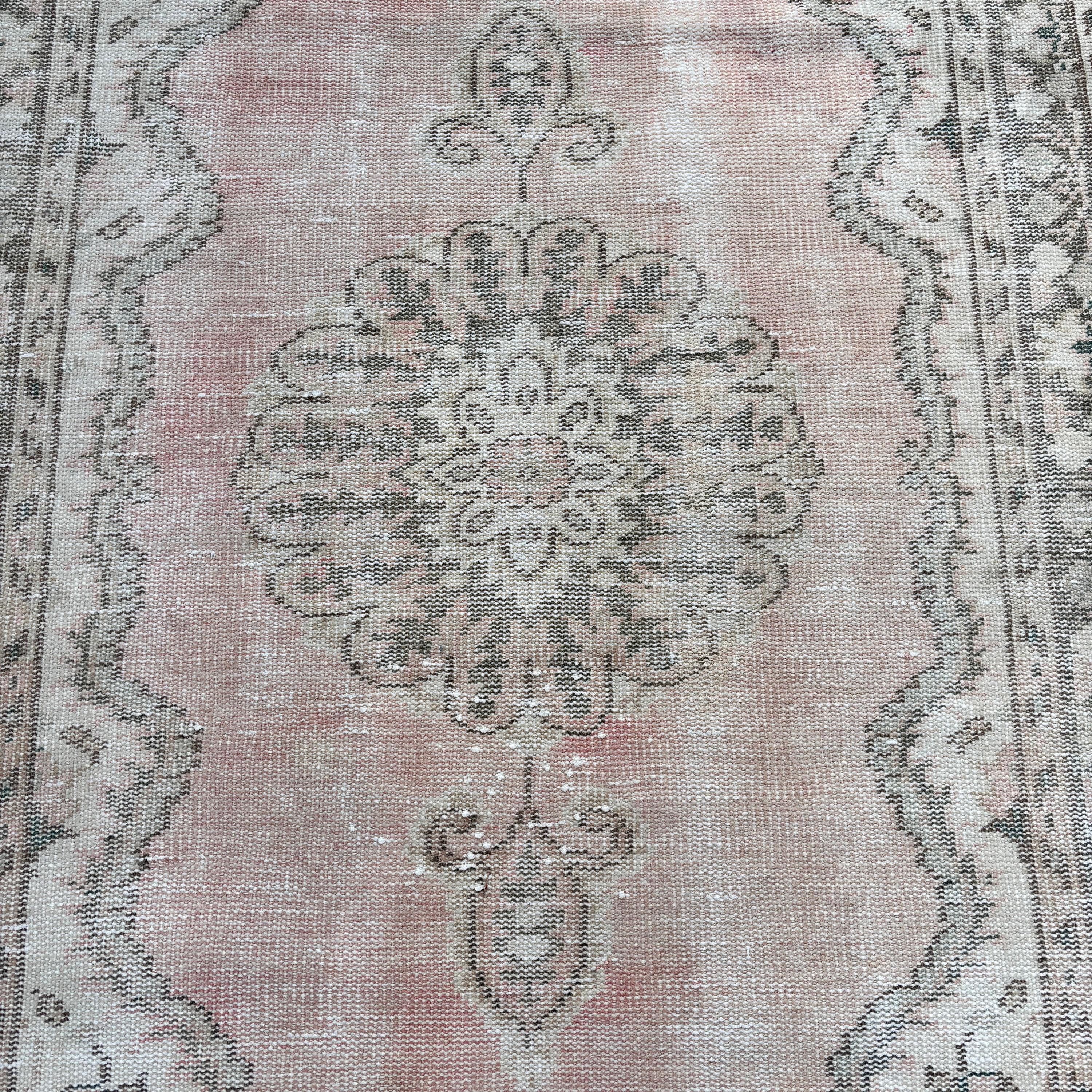 Vintage Halı, El Dokuma Halı, Modern Halı, Türkiye Halıları, Giriş Halısı, Dekoratif Halılar, 3.7x6.4 ft Accent Halı, Türk Halısı, Bej Yatak Odası Halıları