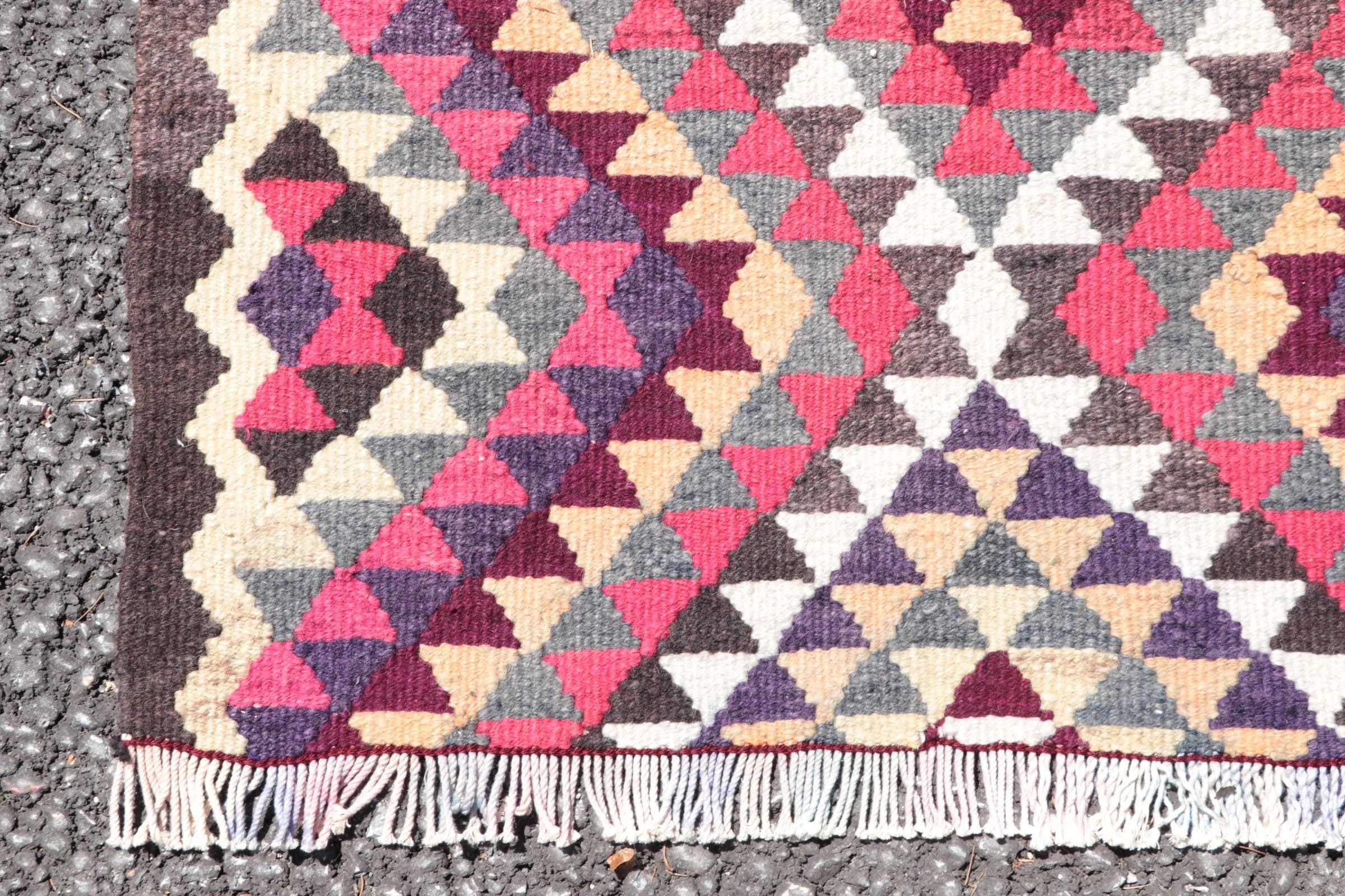 Pink Wool Rugs, 3.1x12.9 ft Runner Rug, Art Rug, Moroccan Rug, Vintage Rug, Bedroom Rug, Kilim, Hallway Rugs, Turkish Rug, Rugs for Hallway