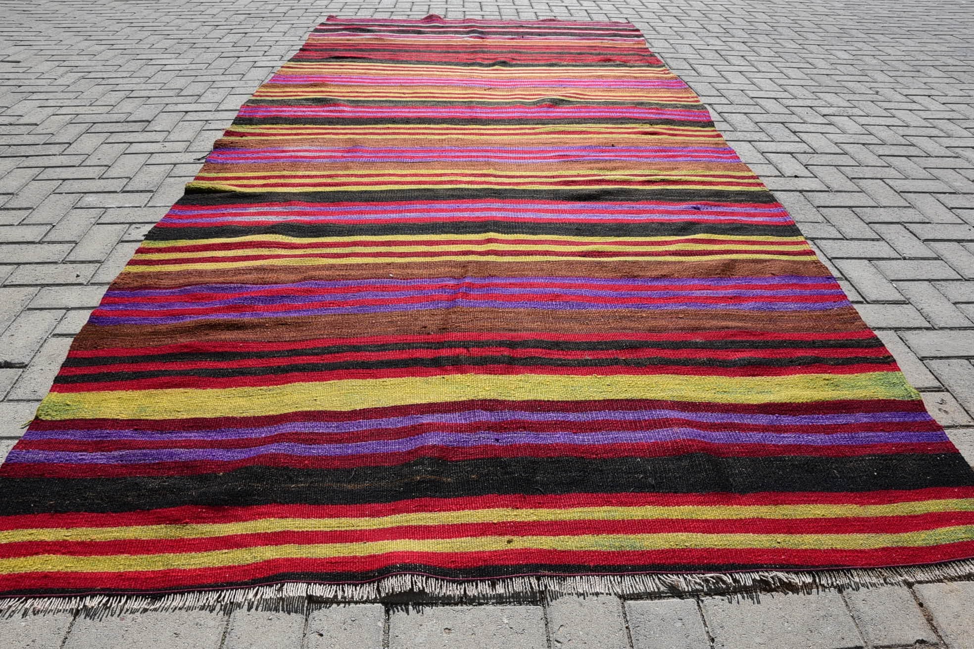 Kitchen Rug, Kilim, Dining Room Rugs, Dorm Rug, Vintage Rug, Salon Rug, Rugs for Living Room, Turkish Rug, 5.2x11.8 ft Large Rug, Floor Rug