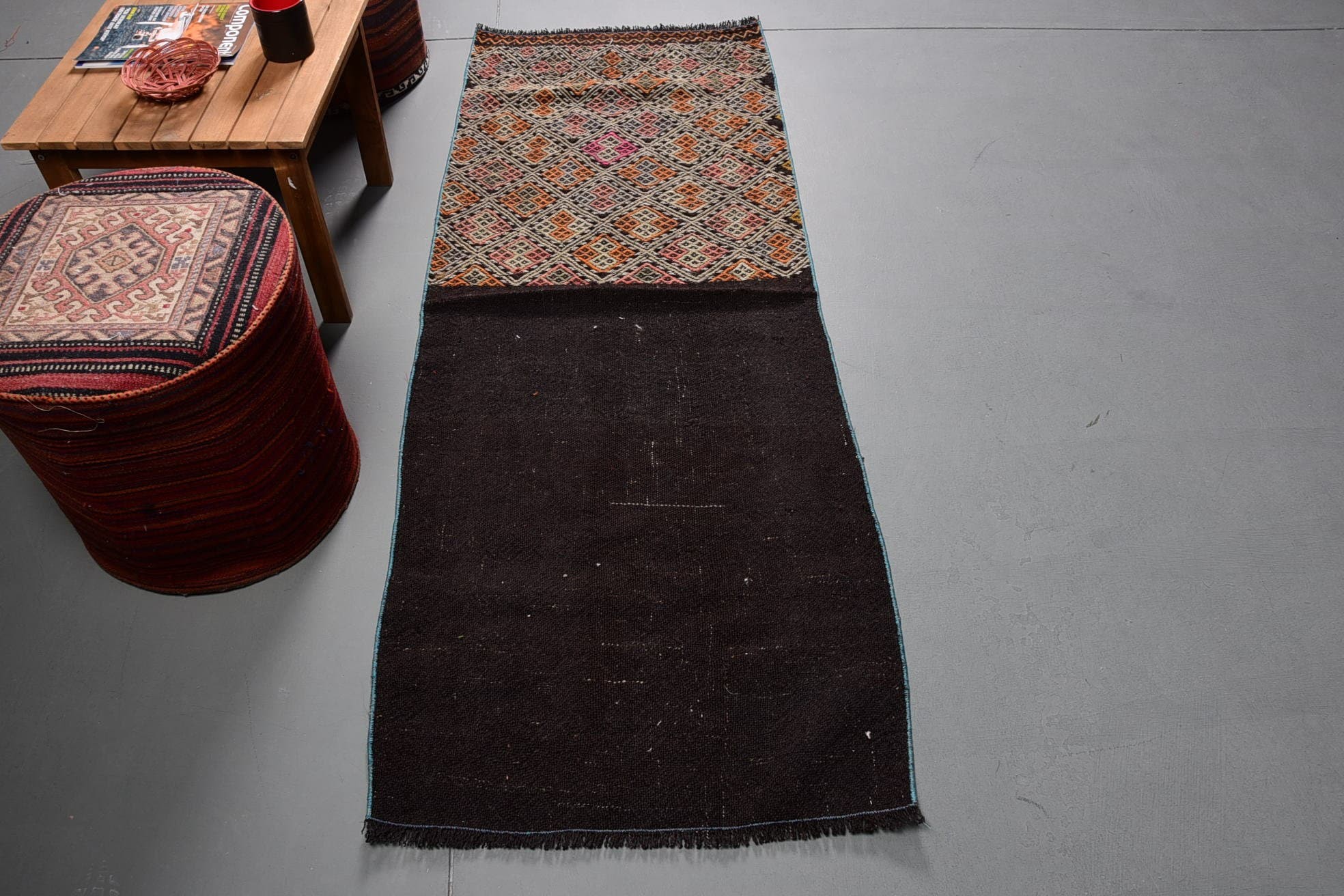 Kitchen Rug, Vintage Rugs, Oriental Rug, Hallway Rug, Rugs for Stair, Turkish Rug, Handwoven Rug, 2.3x6.2 ft Runner Rug, Kilim, Floor Rugs