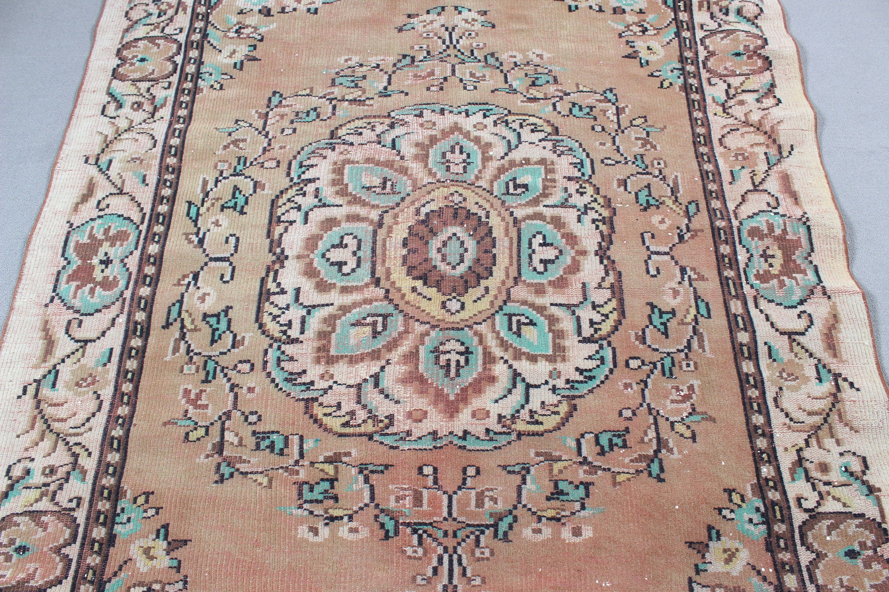 Havalı Halı, Salon Halısı, Türk Halıları, 5,2x8,7 ft Büyük Halılar, Vintage Halılar, Büyük Boho Halısı, Yemek Odası Halıları, Kahverengi Boho Halıları, Oushak Halıları