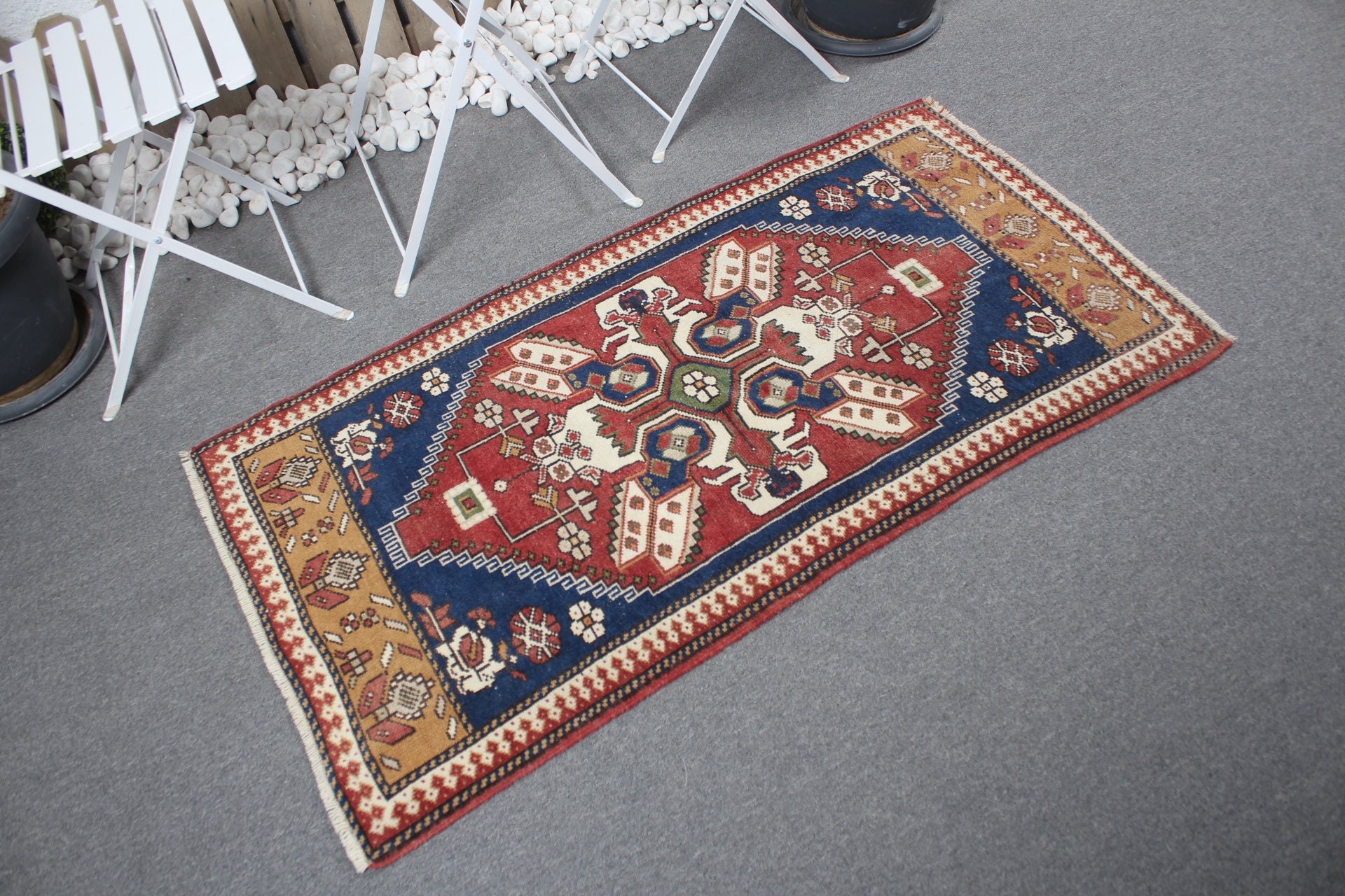 Bath Rugs, Vintage Rug, Rugs for Bath, 2.5x4.7 ft Small Rugs, Turkish Rug, Red Moroccan Rug, Wall Hanging Rug, Cool Rug