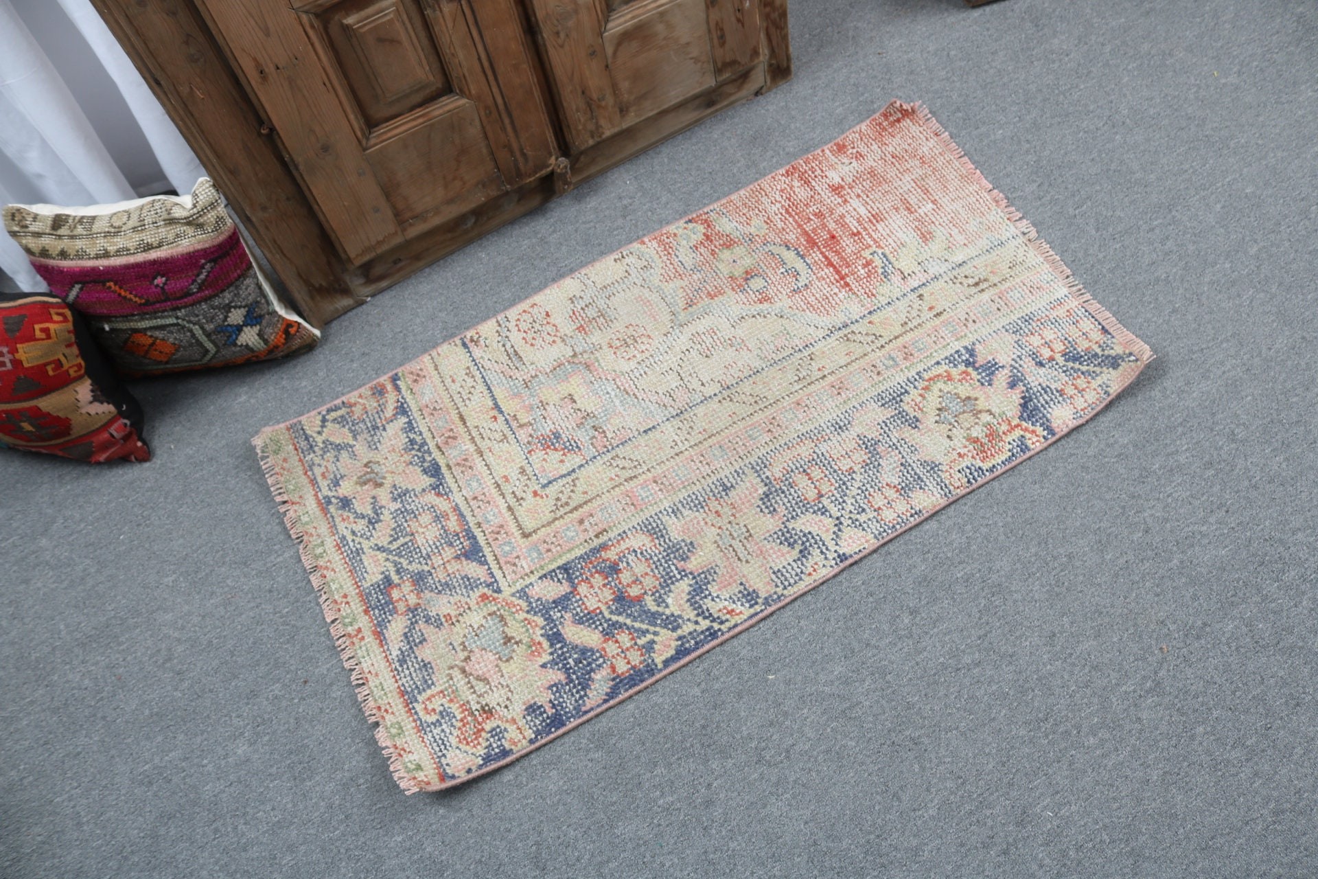 Nursery Rug, Floor Rugs, Vintage Rugs, Traditional Rug, 1.9x3.6 ft Small Rug, Home Decor Rug, Turkish Rugs, Car Mat Rugs, Green Antique Rug