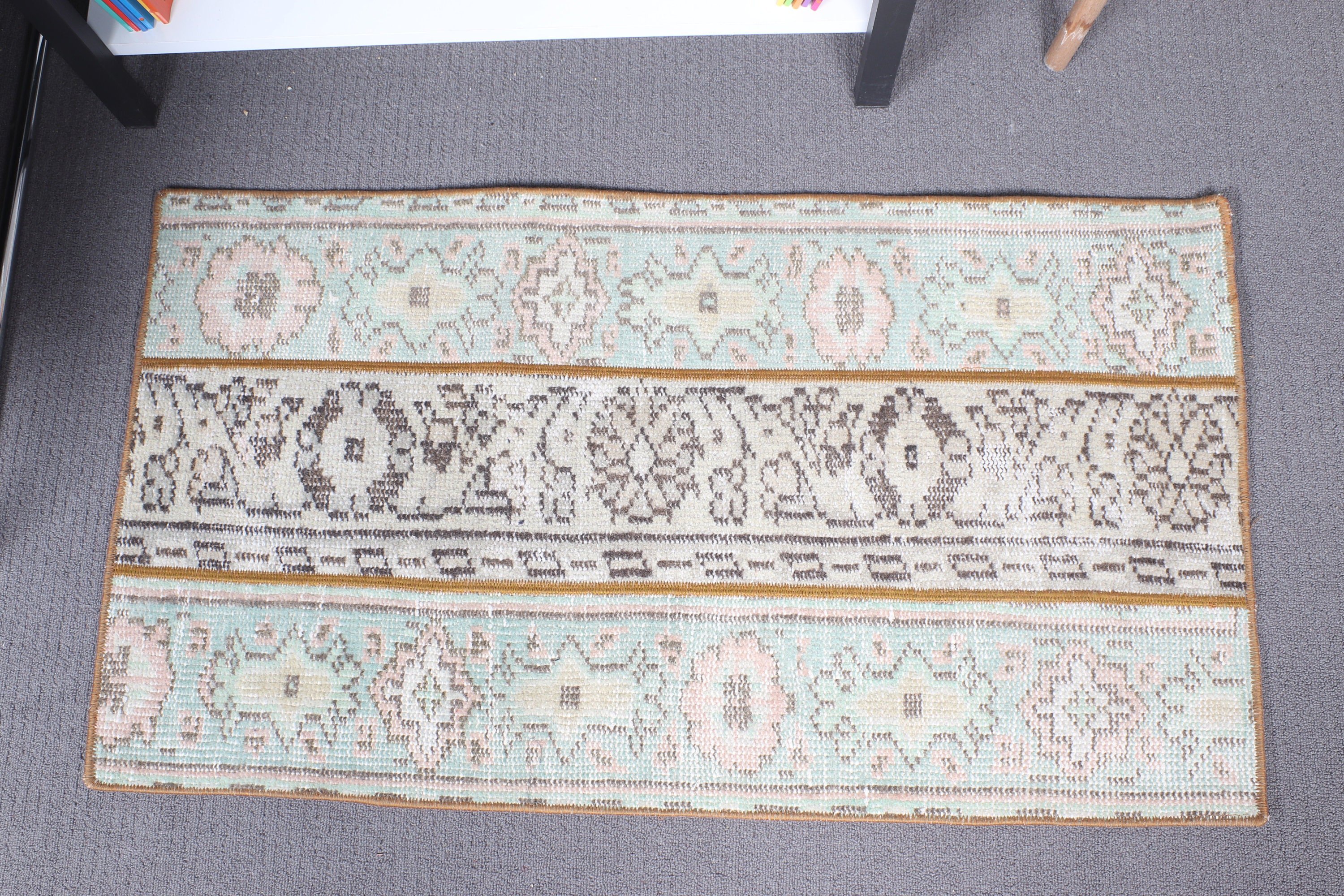 Banyo Halısı, Vintage Halı, Kahverengi Lüks Halılar, 1.8x3.2 ft Küçük Halılar, Türk Halıları, Duvara Asılı Halı, Oryantal Halılar, Açıklama Halıları