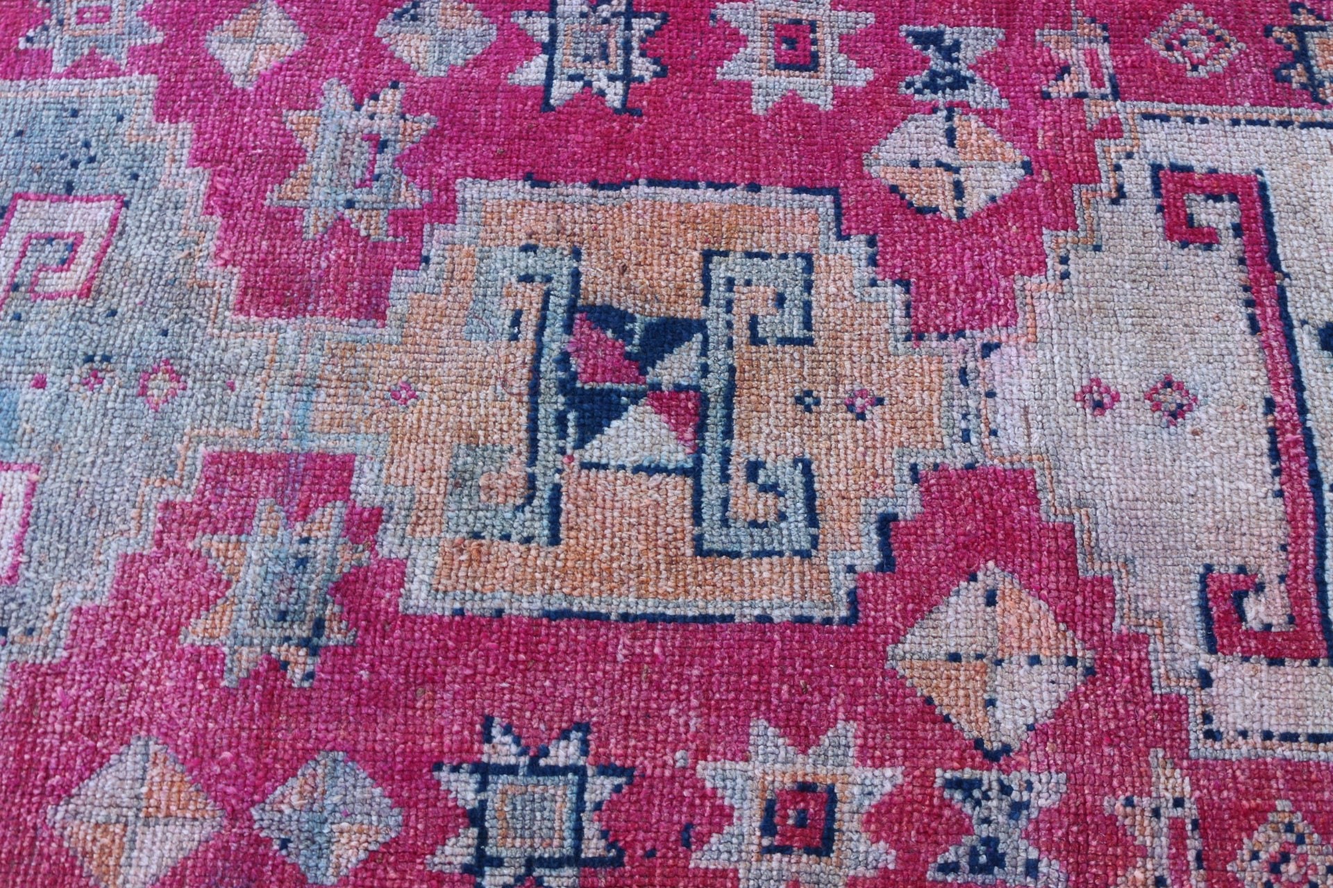 Boho Rugs, Kitchen Rug, 2.9x10.7 ft Runner Rug, Vintage Rug, Wool Rug, Rugs for Corridor, Pink Antique Rug, Turkish Rug