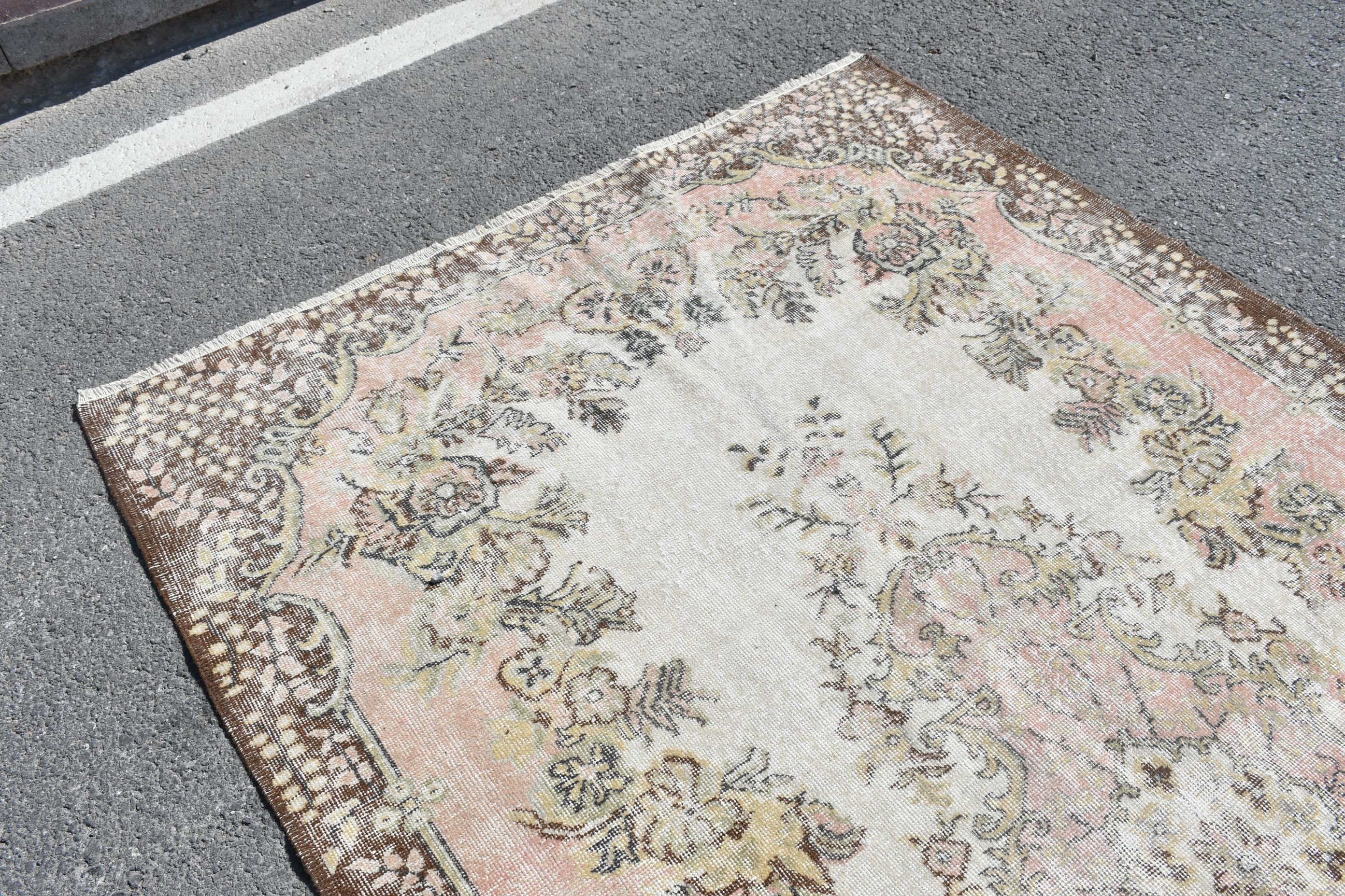 Outdoor Rug, Living Room Rugs, Art Rug, Rugs for Salon, Salon Rug, Turkish Rug, 5.3x9.3 ft Large Rug, Vintage Rug, Colorful Rug, Oushak Rug