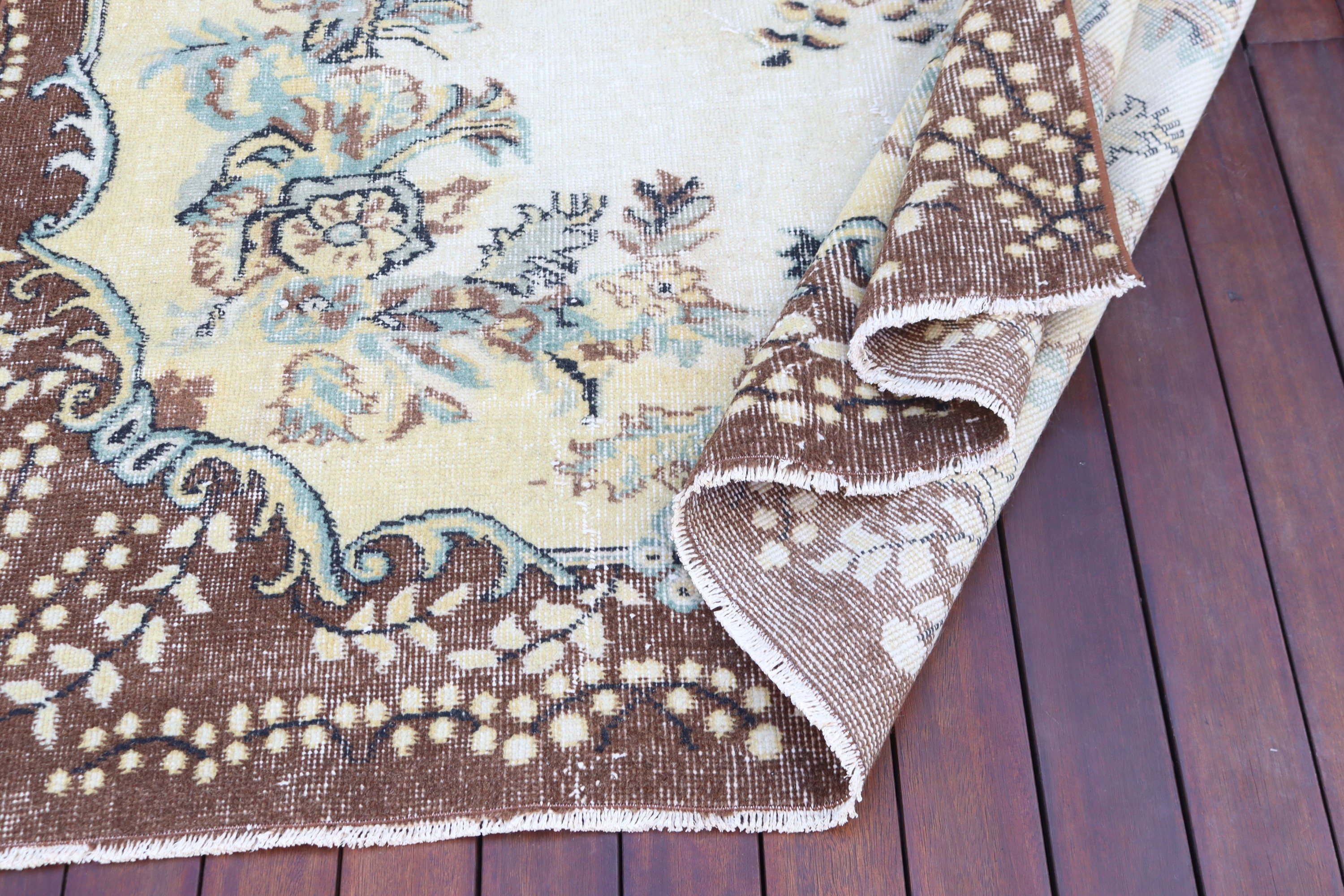 Vintage Rug, Beige Antique Rugs, Salon Rug, Turkey Rug, 5.5x9.3 ft Large Rug, Statement Rug, Bedroom Rug, Turkish Rugs, Large Boho Rug