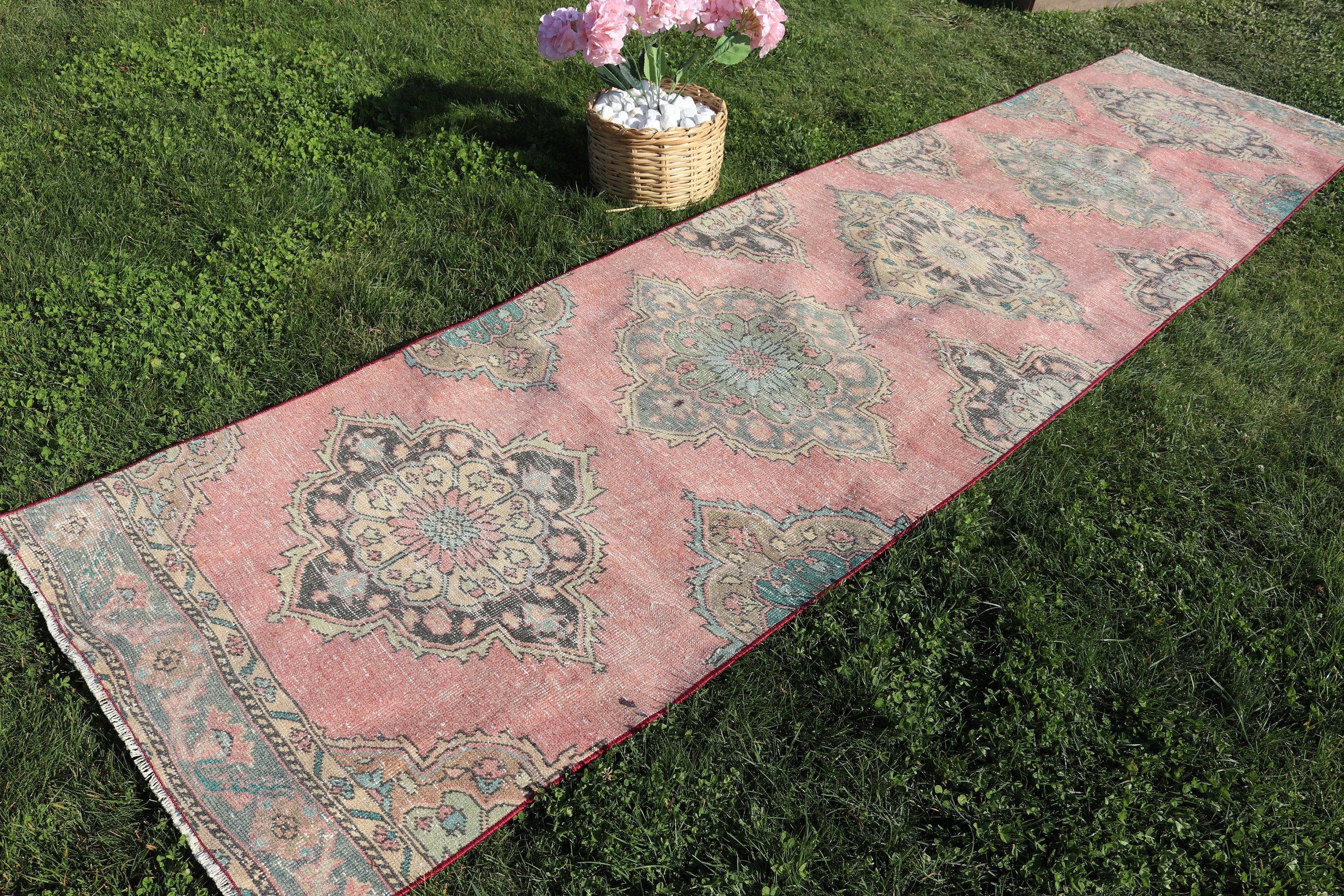 Etnik Halı, Pembe Geometrik Halılar, Boho Halılar, Uzun Yolluk Halılar, Vintage Halılar, 3x12.5 ft Yolluk Halı, Türk Halısı, Merdiven Halıları, Lüks Halılar