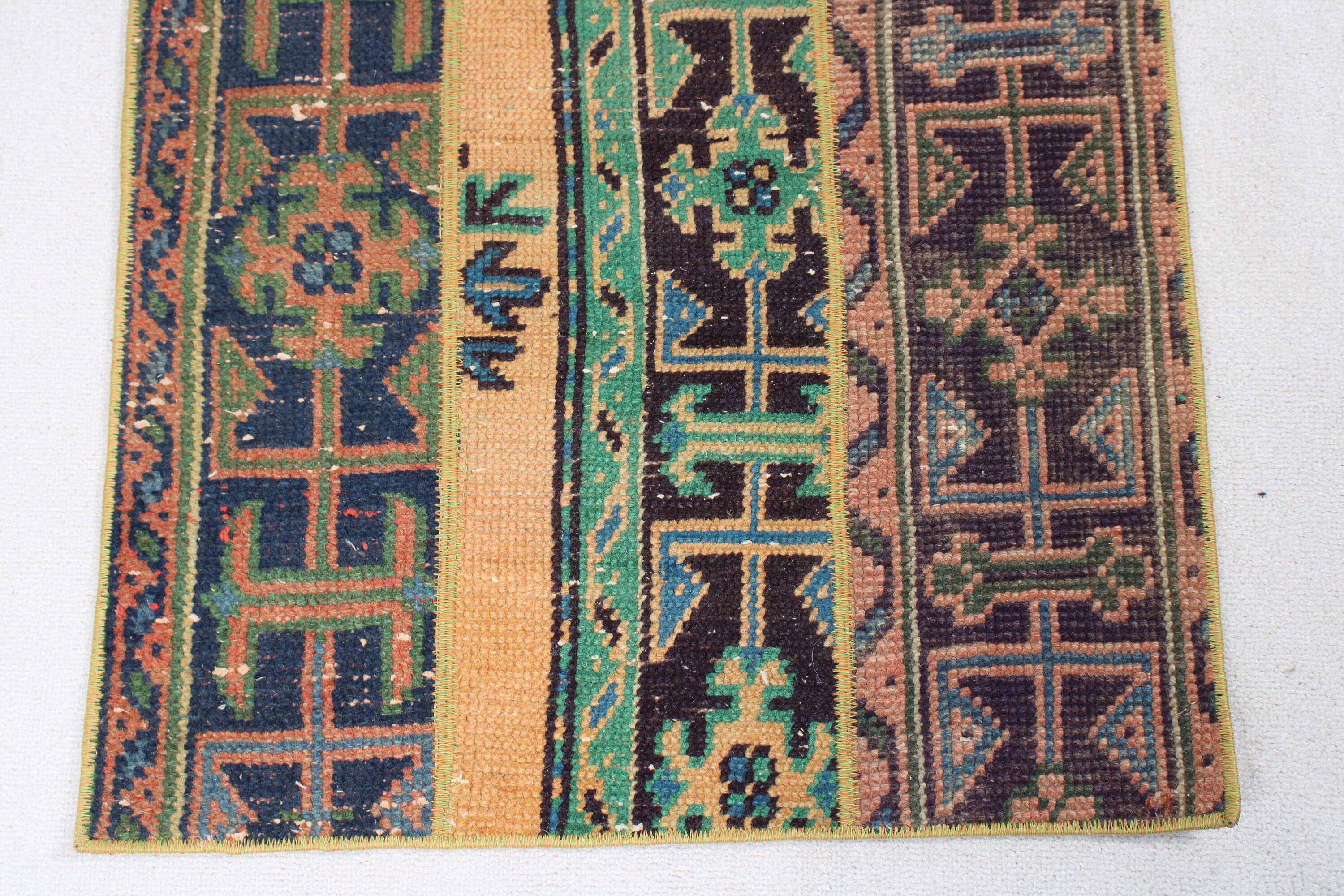 Hallway Rug, Blue  2x6.2 ft Runner Rug, Rugs for Corridor, Moroccan Rug, Stair Rugs, Vintage Rug, Oriental Rug, Turkish Rug