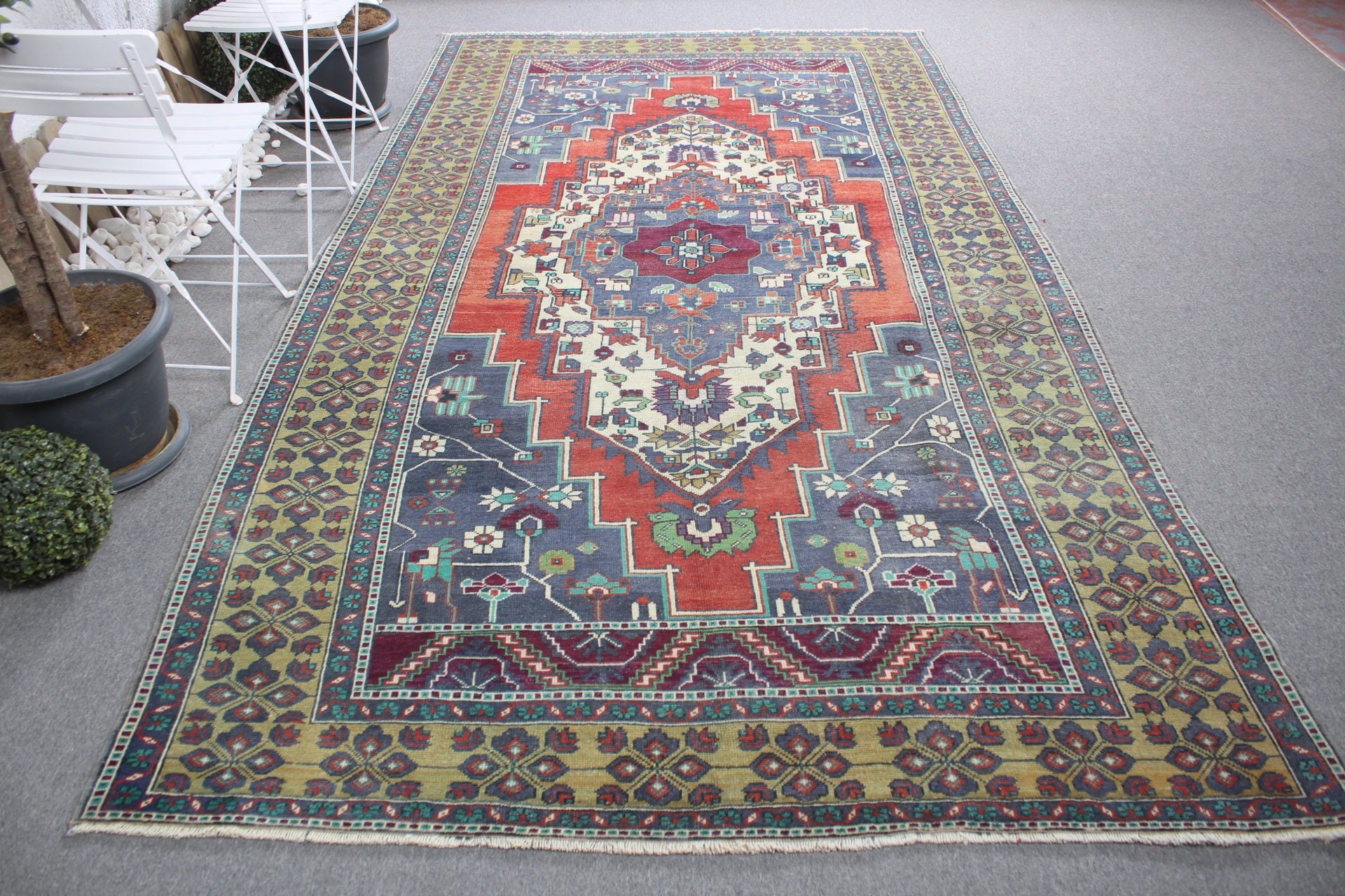 Office Rug, Red Bedroom Rug, Dining Room Rug, 6x11.3 ft Large Rugs, Turkish Rug, Floor Rug, Vintage Rug, Living Room Rug