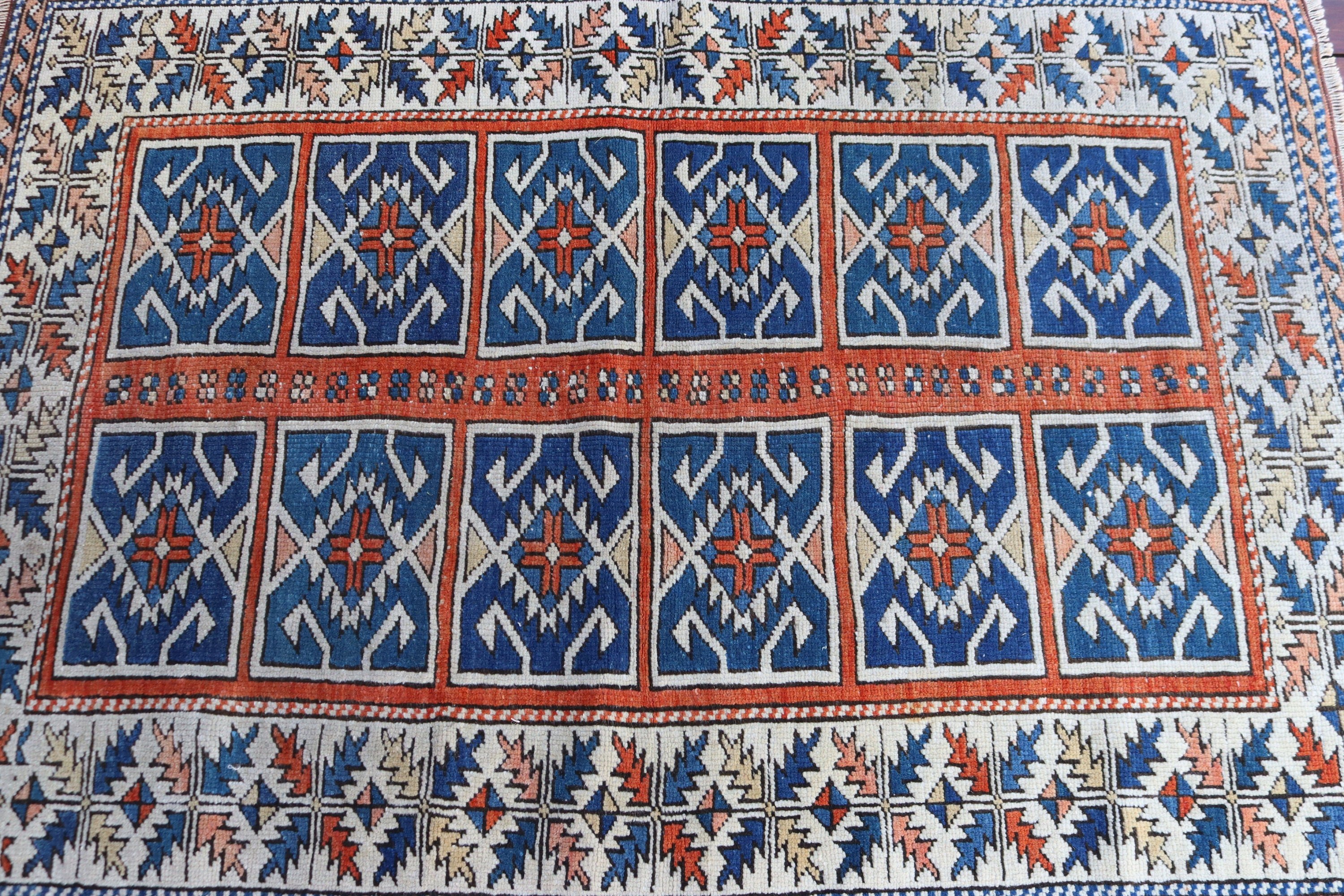 Vintage Halılar, Yer Halısı, Boho Halılar, 3,2x4,3 ft Küçük Halılar, Turuncu Mutfak Halısı, Türk Halıları, Duvara Asılı Halılar, Küçük Boho Halısı, Oushak Halıları