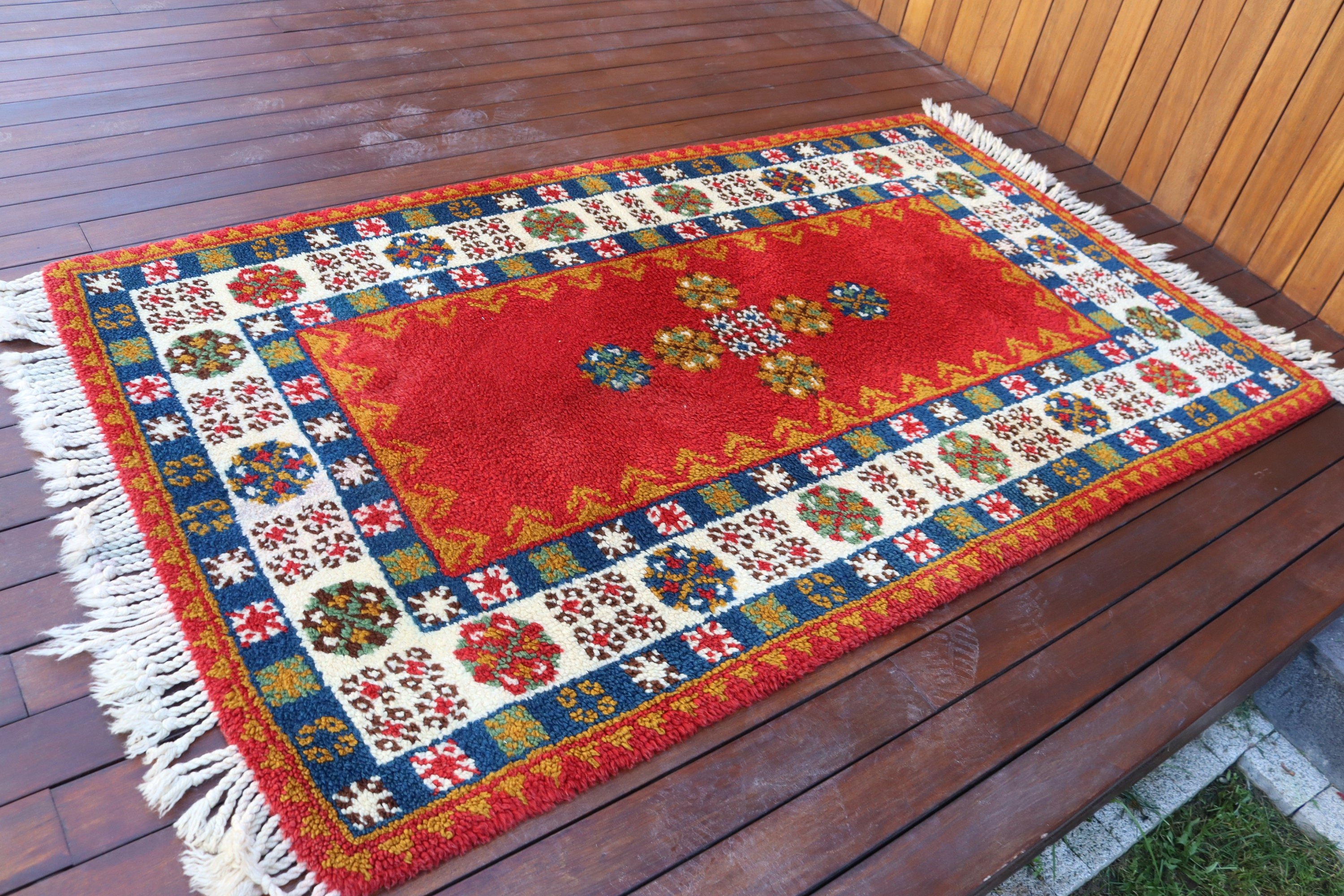 Turkish Rug, Indoor Rug, 3.8x6.4 ft Area Rug, Home Decor Rug, Boho Rugs, Kitchen Rugs, Red Bedroom Rug, Rugs for Dining Room, Vintage Rugs