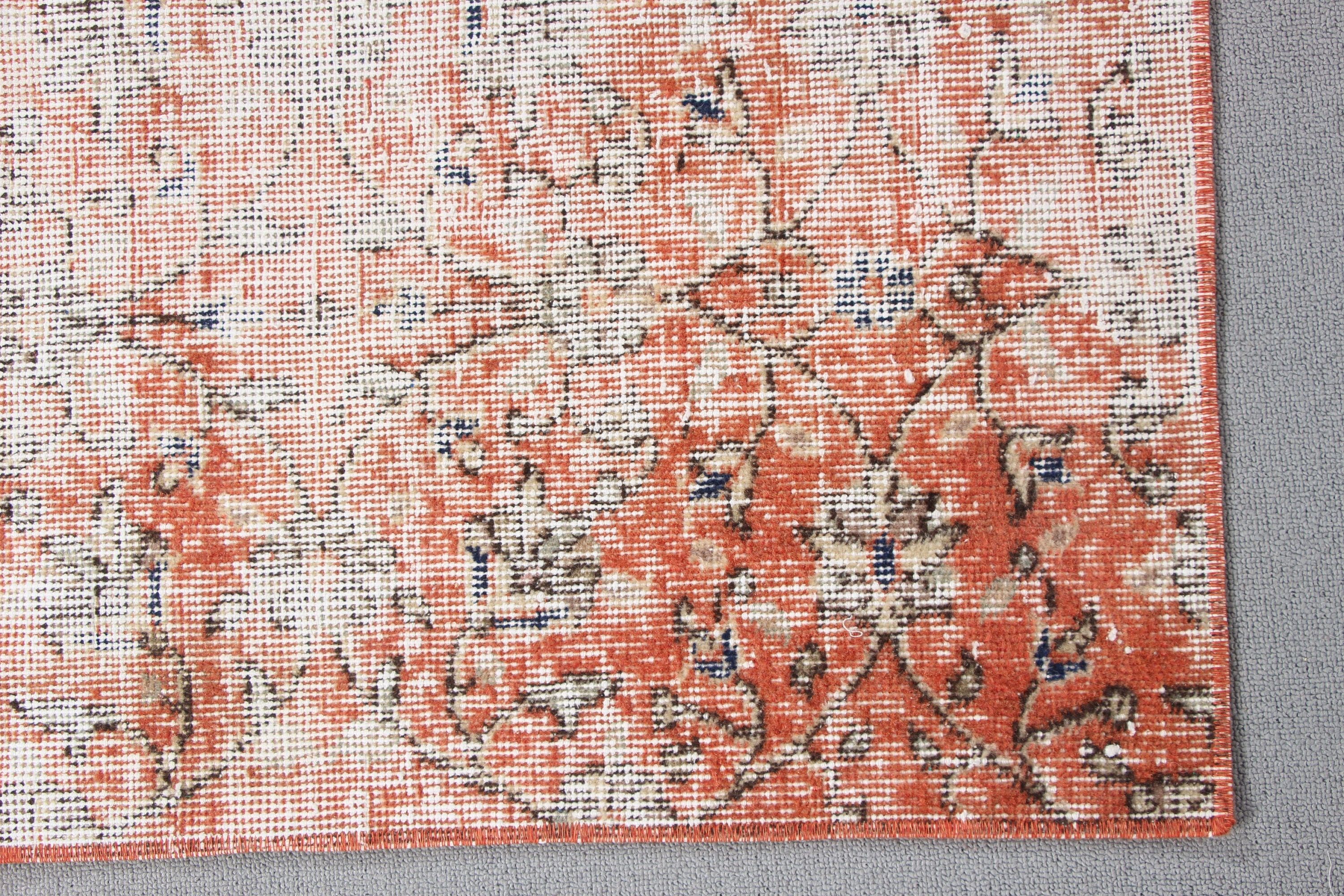 Oriental Rugs, Entry Rugs, Flatweave Rugs, Tribal Rug, 2.4x3.5 ft Small Rugs, Vintage Rug, Kitchen Rugs, Orange Handwoven Rug, Turkish Rugs