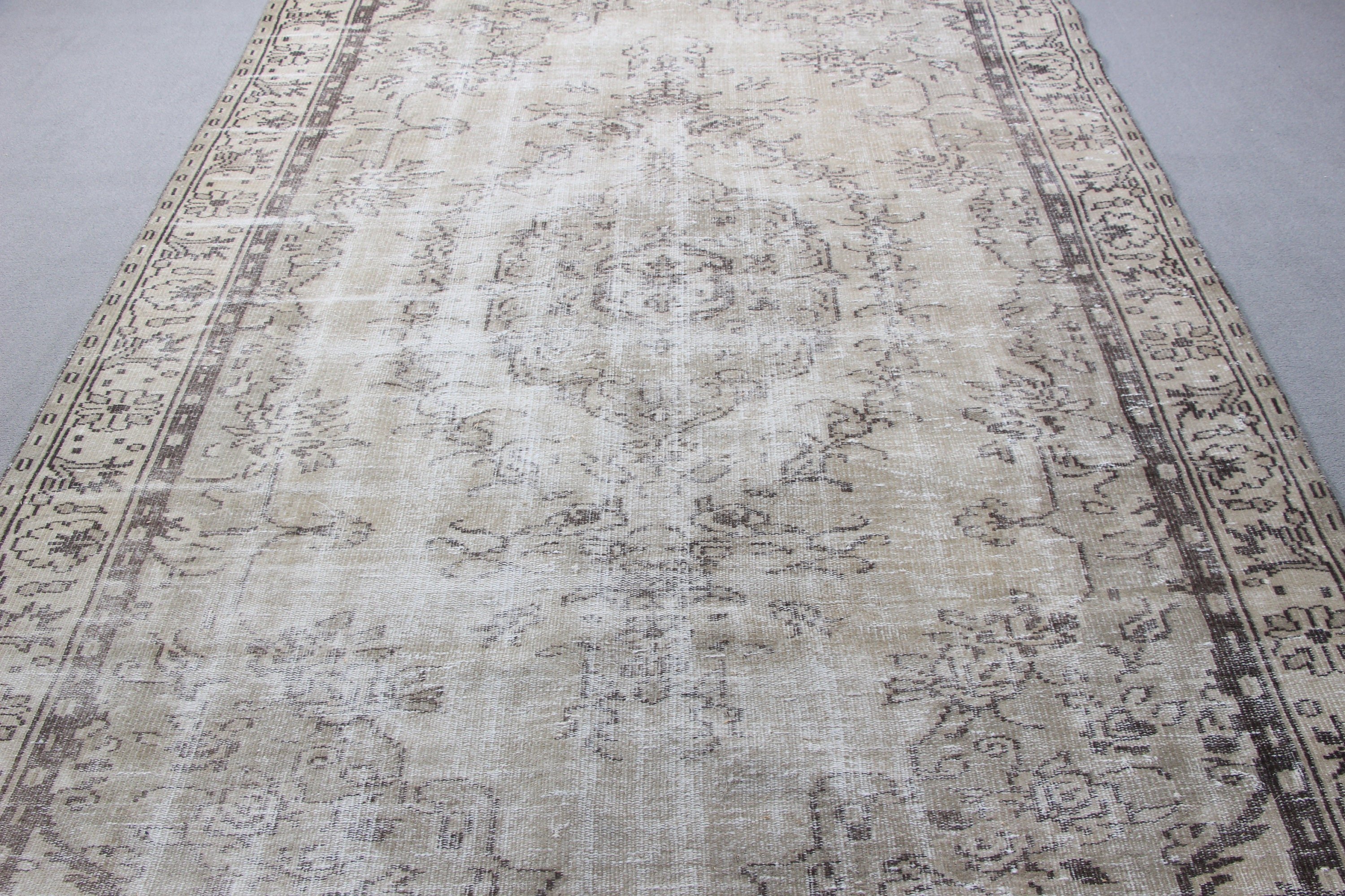 6x9.6 ft Large Rugs, Large Oushak Rugs, Turkish Rug, Living Room Rug, Beige Flatweave Rug, Handwoven Rugs, Vintage Rugs, Statement Rug