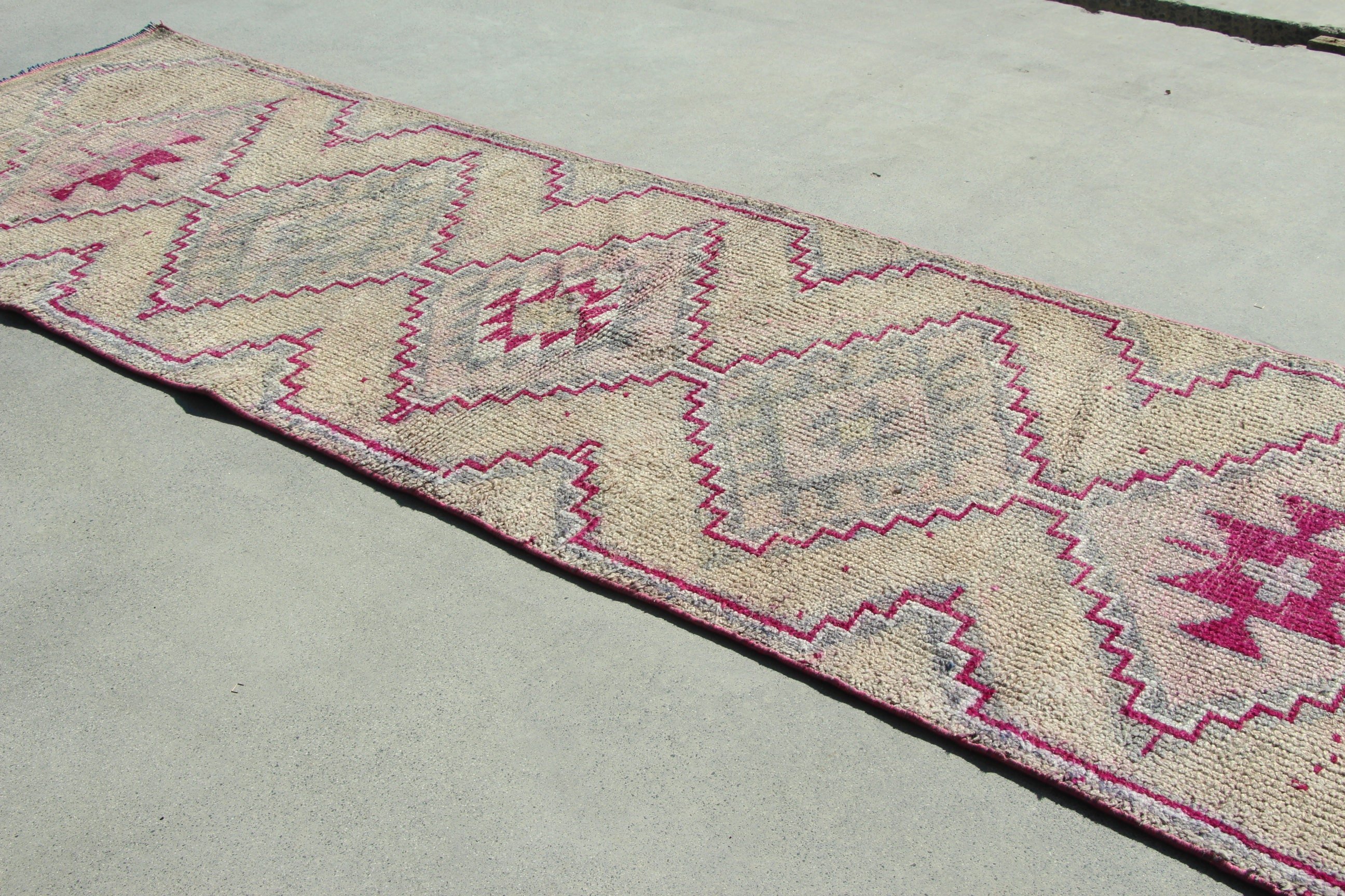 Organic Rugs, Stair Rugs, Long Runner Rug, 3x10.1 ft Runner Rugs, Turkish Rugs, Modern Rug, Home Decor Rugs, Pink Luxury Rugs, Vintage Rug