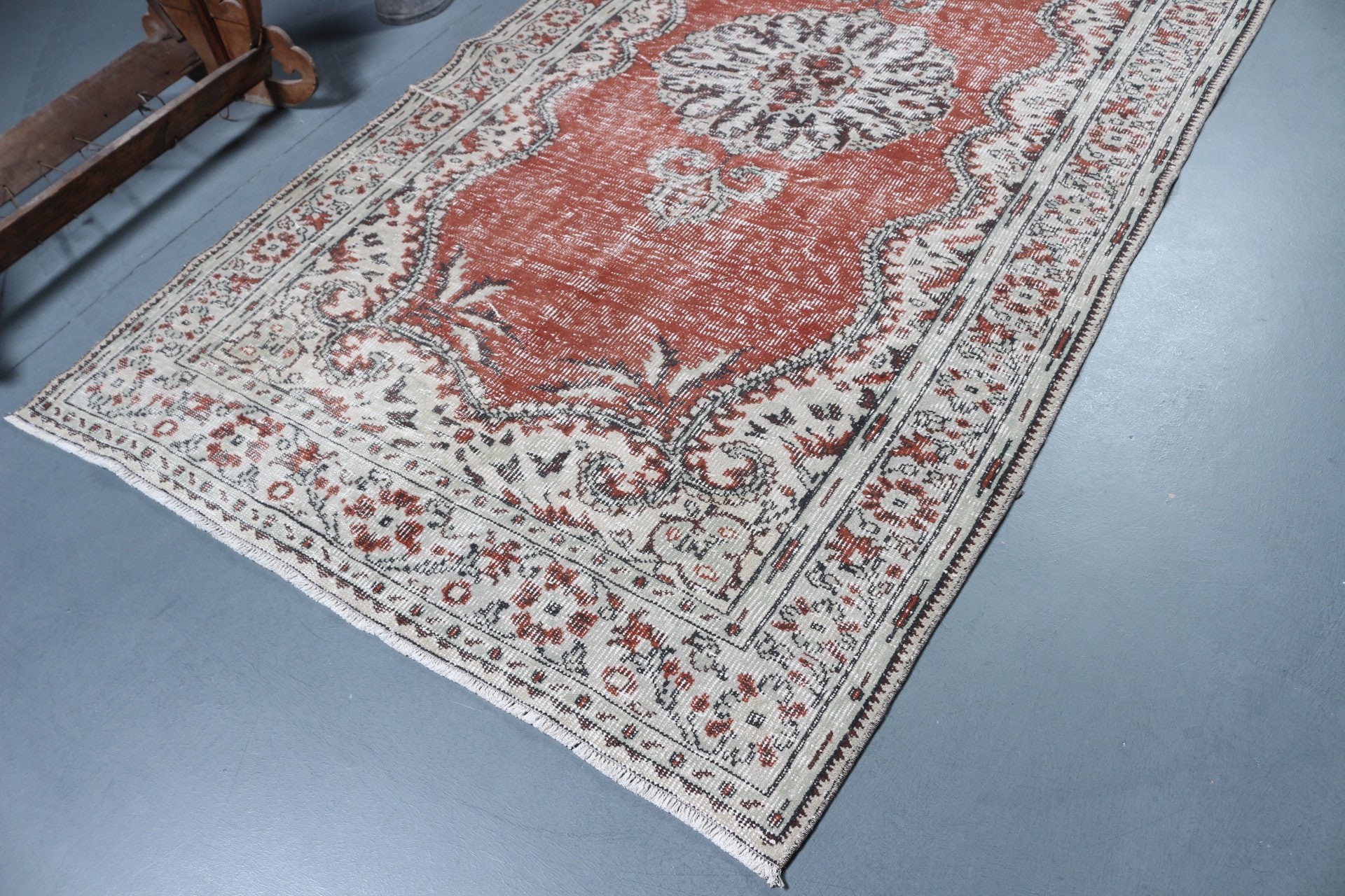 Bedroom Rug, Vintage Rug, Red Antique Rugs, Salon Rugs, Nomadic Rugs, Turkish Rug, Home Decor Rugs, Oushak Rugs, 5.3x9.2 ft Large Rug