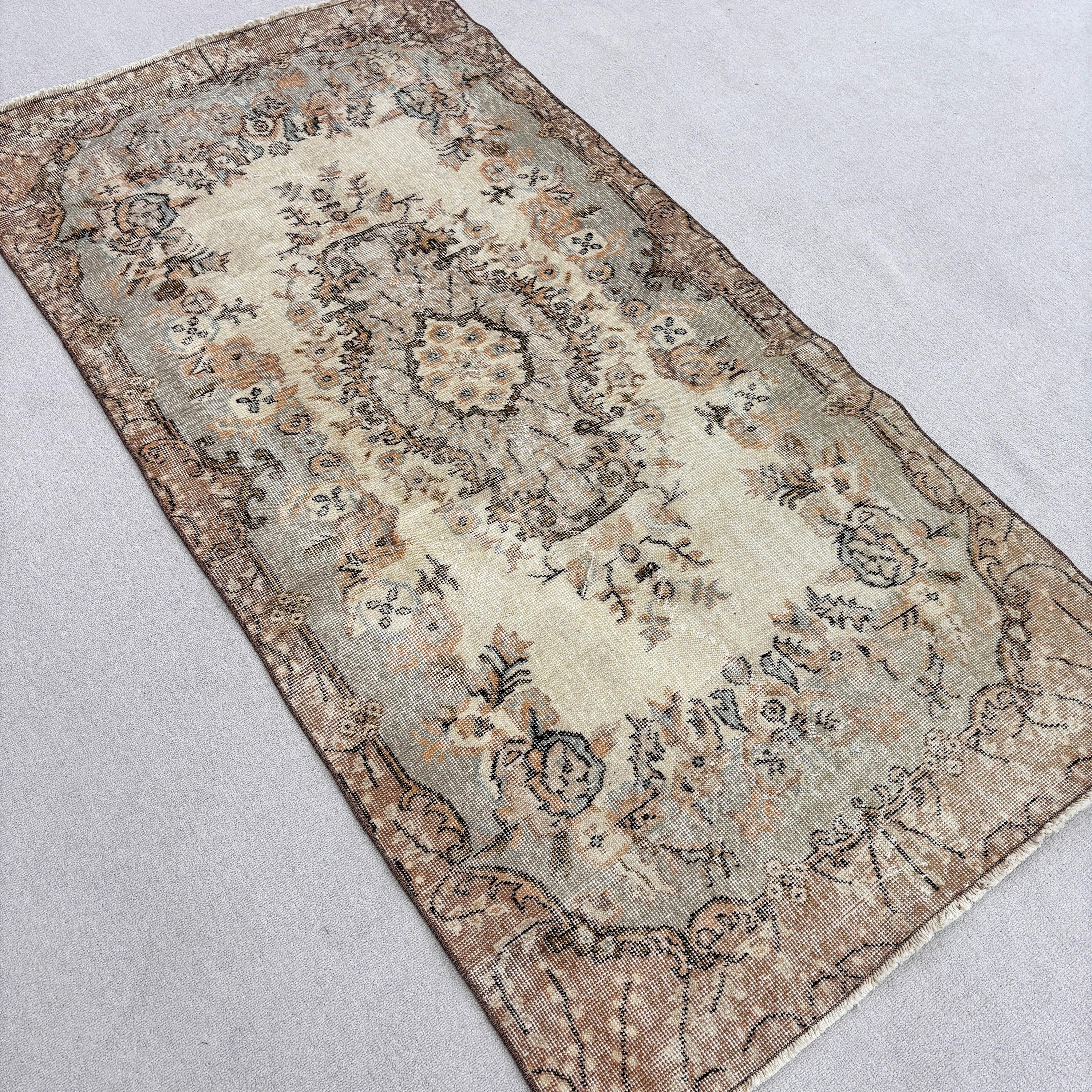 Vintage Halı, Türk Halıları, Mutfak Halıları, Havalı Halı, Oturma Odası Halıları, Bej 3.6x7 ft Alan Halıları, Yer Halısı, Sanatsal Halılar