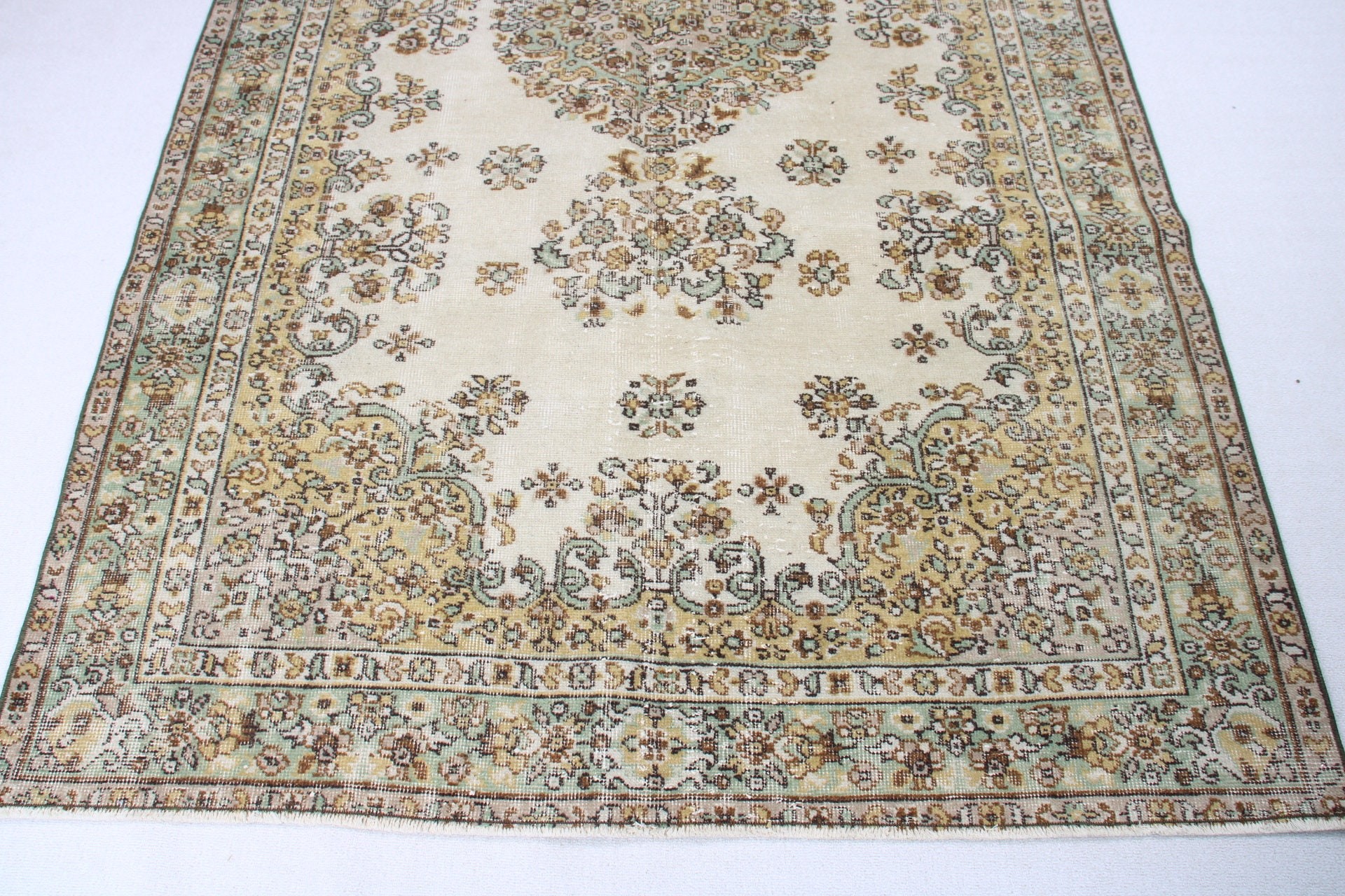 Turkish Rugs, Floor Rugs, Cool Rugs, Outdoor Rug, Beige Oriental Rug, 5x8.7 ft Large Rugs, Living Room Rug, Dining Room Rug, Vintage Rugs