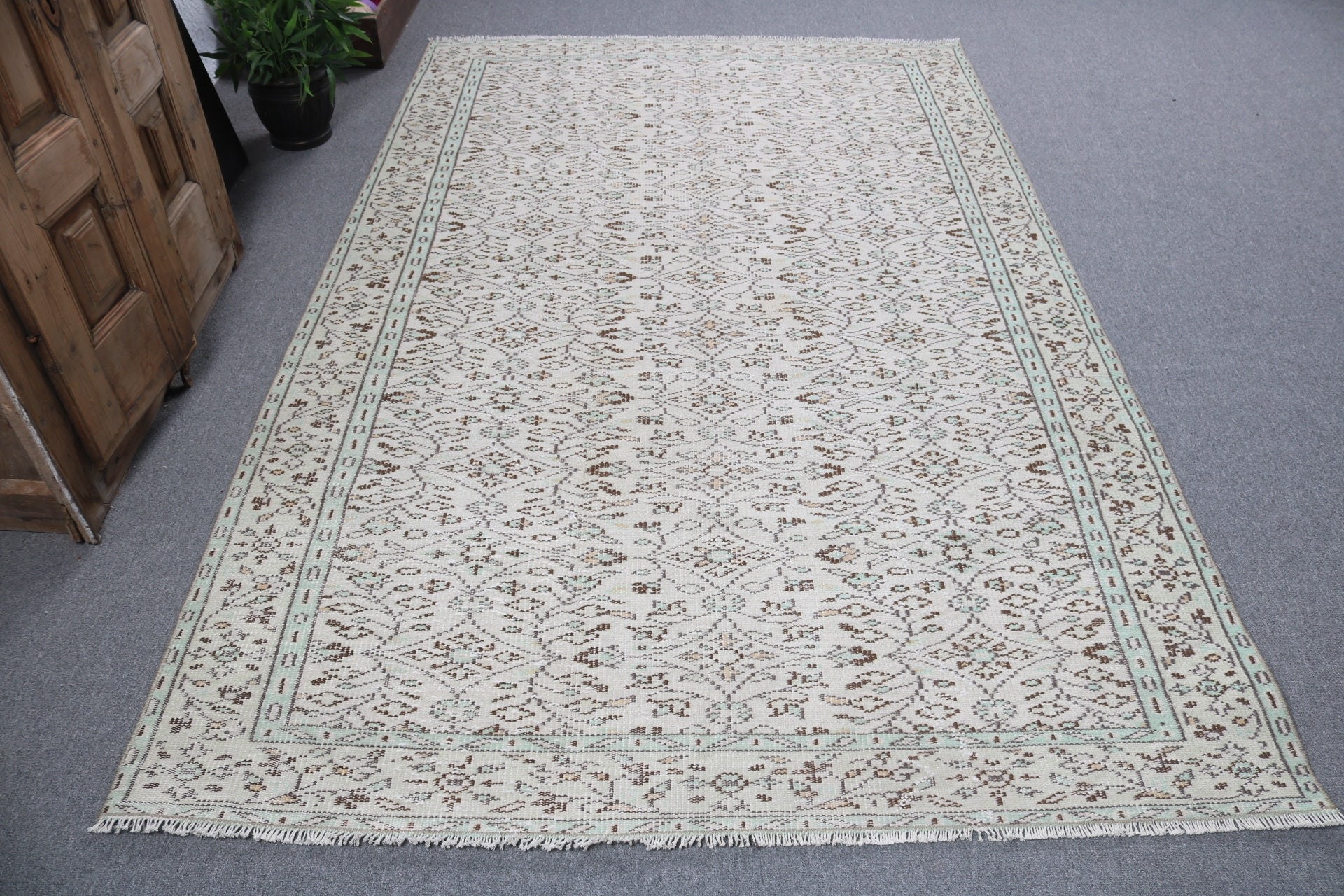 Yemek Odası Halıları, Türk Halısı, Yer Halıları, 5,3x8,3 ft Büyük Halı, Bej Mutfak Halıları, Vintage Halılar, Oturma Odası Halıları, Boho Halısı, Modern Halılar